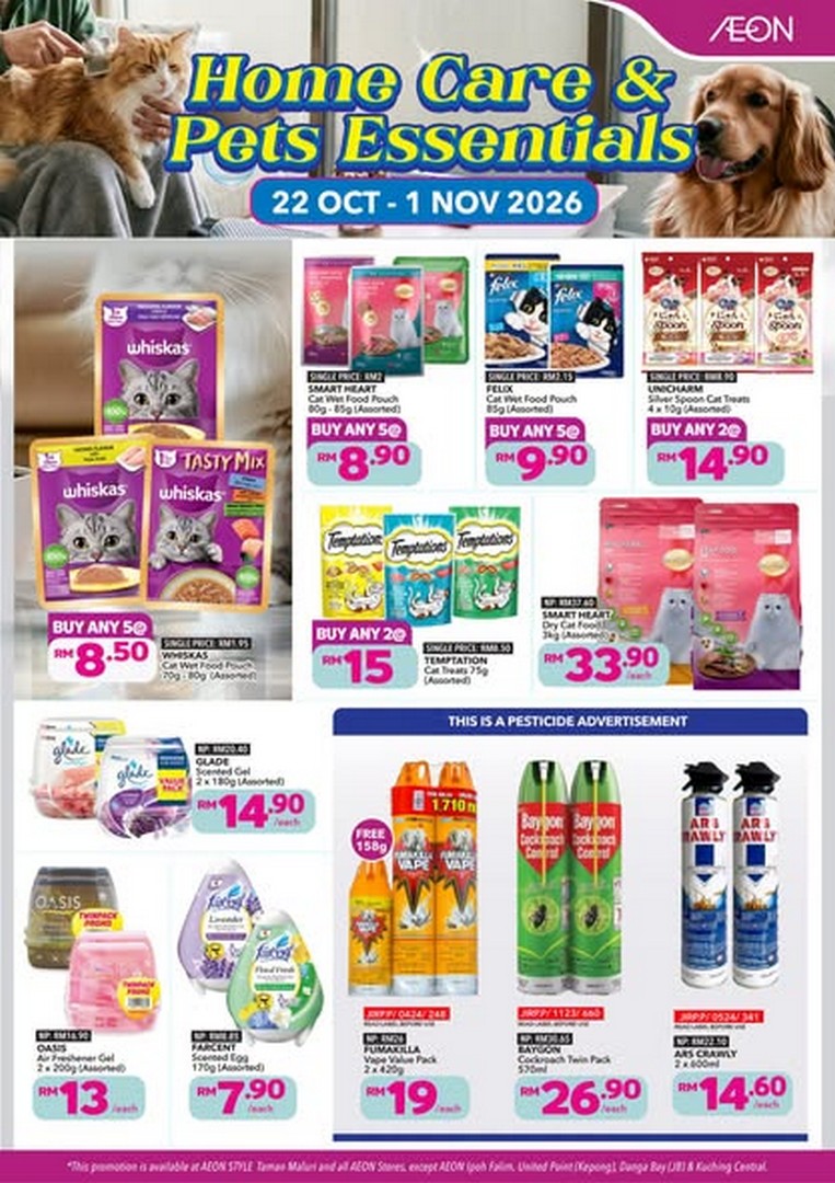 AEON-Malaysia-Household-Essentials-Sale-Clean-and-Comfort-2 22 October–1 November 2026: AEON Malaysia Household Essentials Sale & Clean and Comfort Care Promotion – Pet Food, Laundry Detergent, Baby Care, Personal Care and More