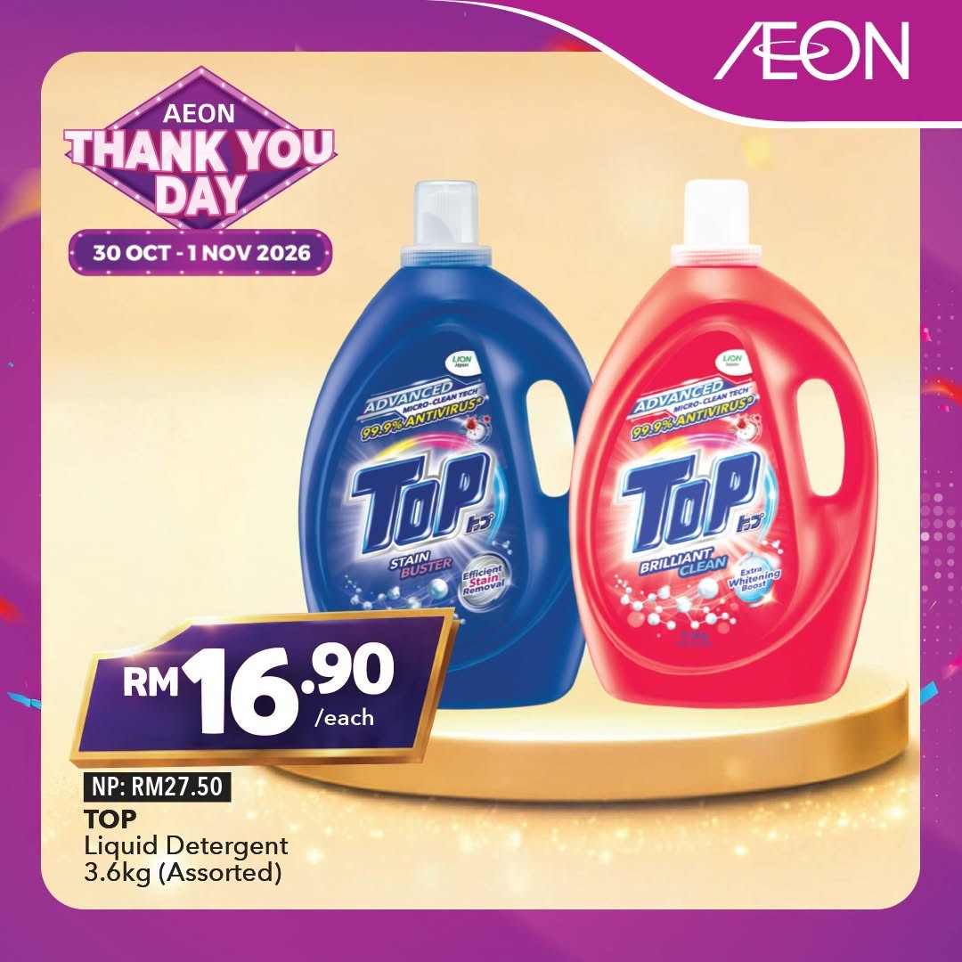 AEON-Malaysia-Thank-You-Day-Promotion-13 30 October–1 November 2026: AEON Malaysia Thank You Day Promotion, 1 Day Only Amazing Deals on 31 October, Shopping Offers and RM5 E-Voucher Rewards