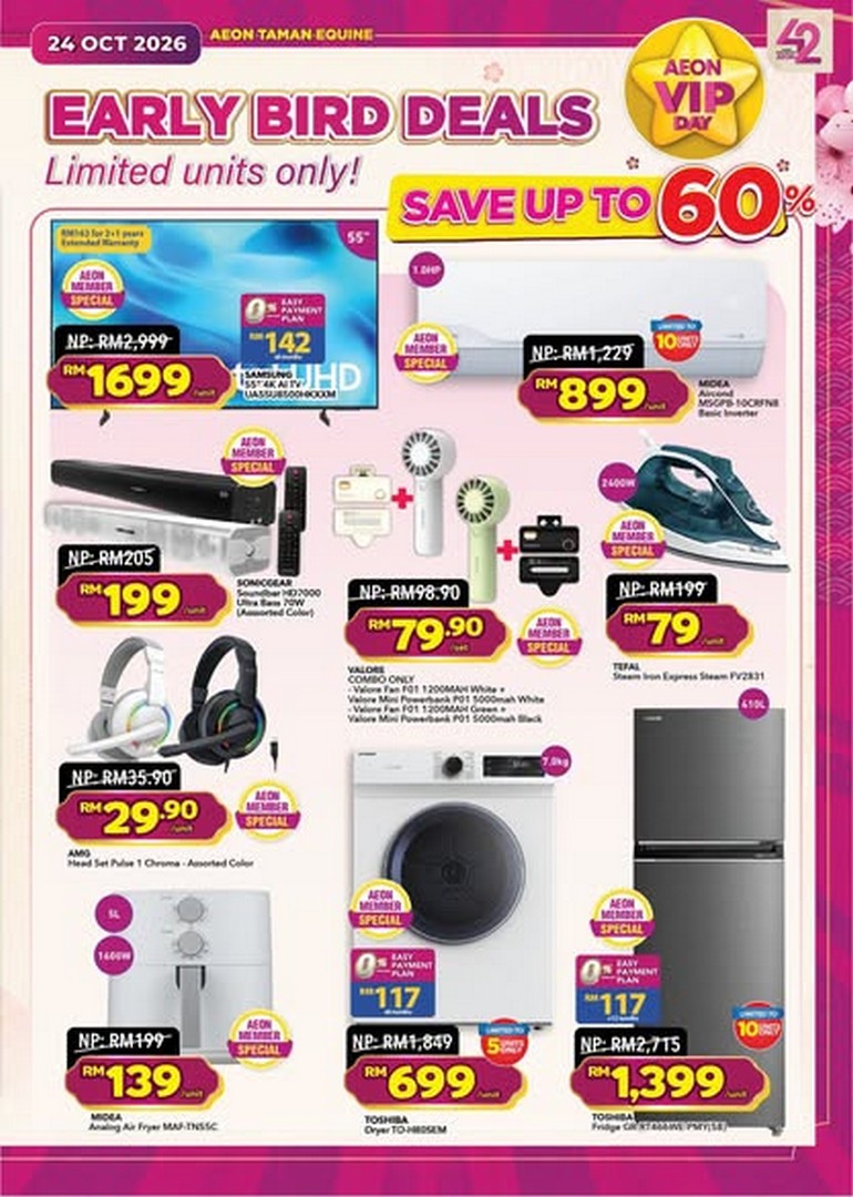 AEON-Malaysia-–-AEON-Taman-Equine-Member-Day-Promotion-2 24 October 2026 Onwards: AEON Malaysia – AEON Taman Equine Member Day Promotion with Up to 70% Off Home Deals, Fashion Bargains, Member Rewards and Fun Challenges