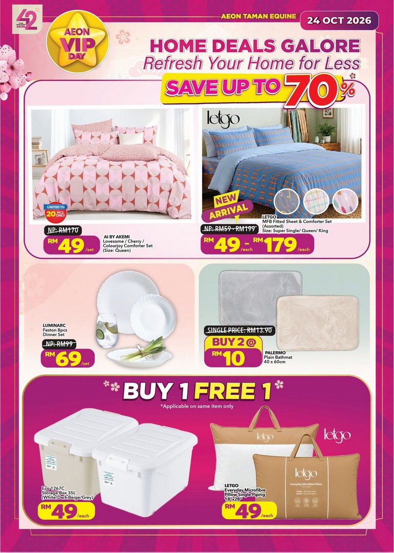 AEON-Malaysia-–-AEON-Taman-Equine-Member-Day-Promotion-4 24 October 2026 Onwards: AEON Malaysia – AEON Taman Equine Member Day Promotion with Up to 70% Off Home Deals, Fashion Bargains, Member Rewards and Fun Challenges