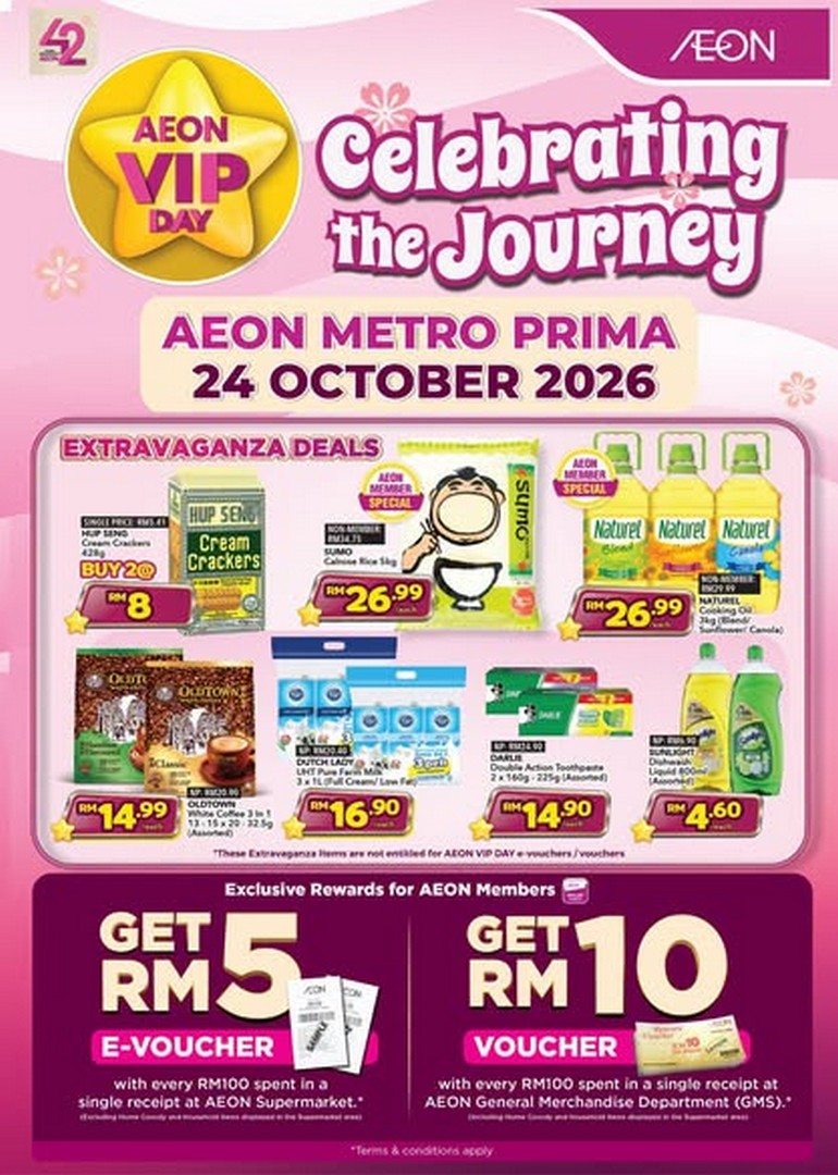 AEON-Retail-Malaysia-Shop-Earn-Play-and-Win 24 October 2026: AEON Retail Malaysia: Shop, Earn, Play and Win at AEON Metro Prima VIP Day with Shopping Vouchers and Fun In-Store Challenges