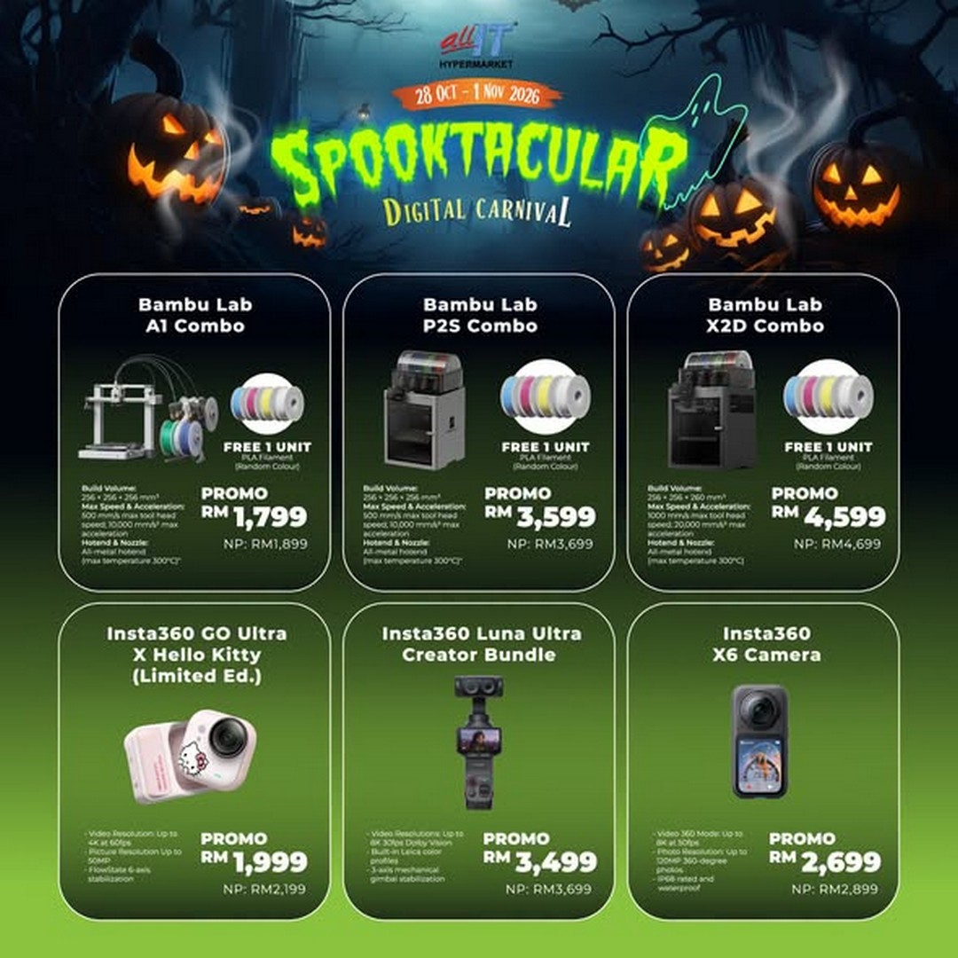 ALL-IT-Hypermarket-Spooktacular-Digital-Carnival-1 28 October–1 November 2026: ALL IT Hypermarket Spooktacular Digital Carnival at IOI City Mall Putrajaya – Gadget Deals, 3D Printing Workshops, Recycling Rewards and E-Wallet Savings