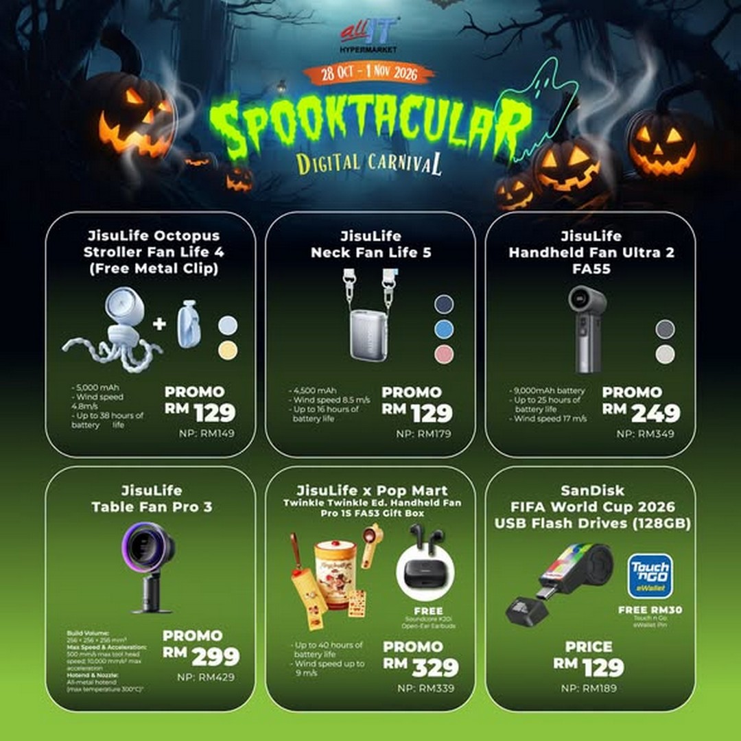 ALL-IT-Hypermarket-Spooktacular-Digital-Carnival-2 28 October–1 November 2026: ALL IT Hypermarket Spooktacular Digital Carnival at IOI City Mall Putrajaya – Gadget Deals, 3D Printing Workshops, Recycling Rewards and E-Wallet Savings