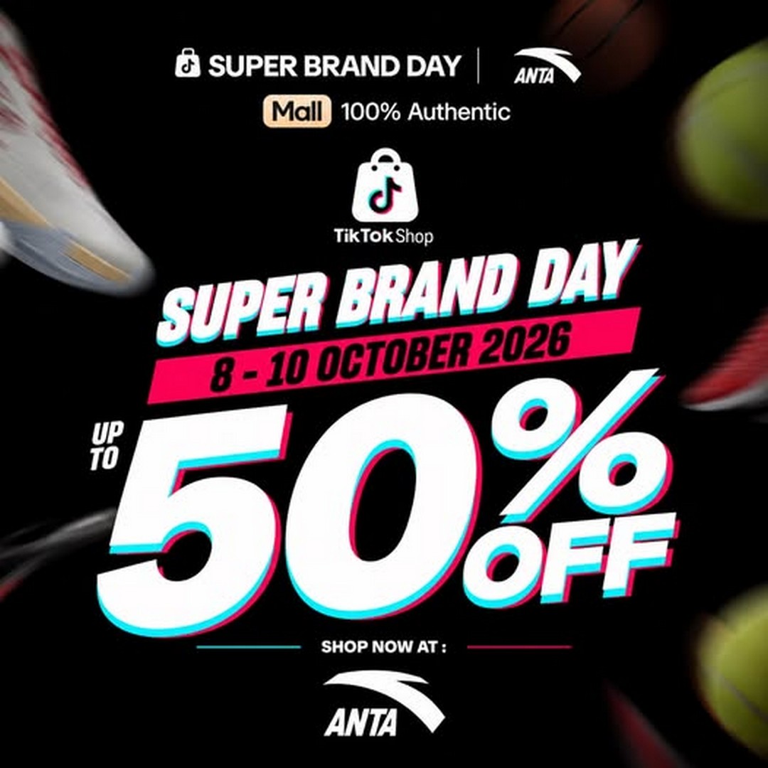 ANTA-Malaysia-Up-to-50-OFF-Super-Brand-Day-Sale-on-TikTok-Shop 8-10 October 2026: ANTA Malaysia: Up to 50% OFF Super Brand Day Sale on TikTok Shop