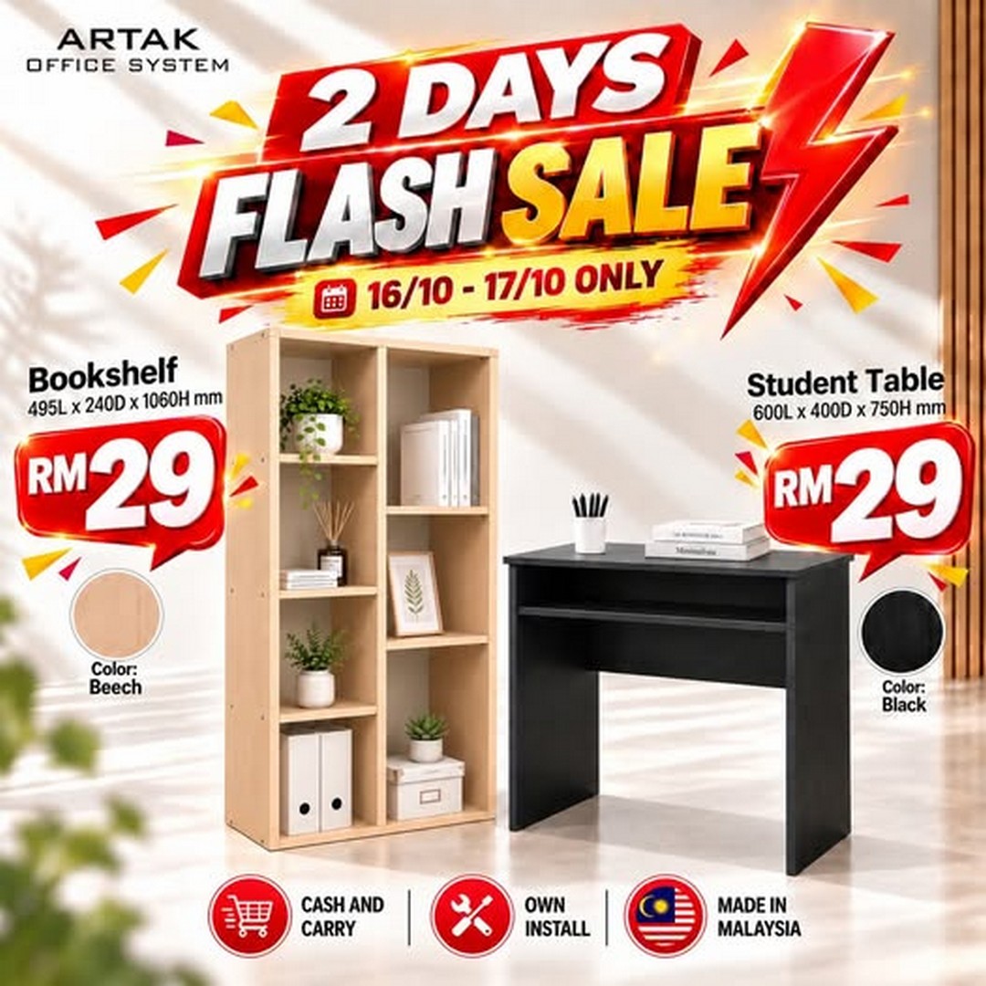 ARTAK-Office-System-2-Day-Flash-Sale-on-Office-Essentials 16-17 October 2026: ARTAK Office System: 2-Day Flash Sale on Office Essentials from RM29 in Puchong, Selangor