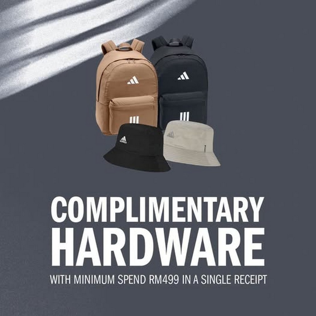 Adidas-Outlet-1Borneo-Hypermall-Grand-Opening-Promotion 8 October-8 November 2026: Adidas Outlet 1Borneo Hypermall: Grand Opening Promotion with Complimentary Hardware Gift with RM499 Spend