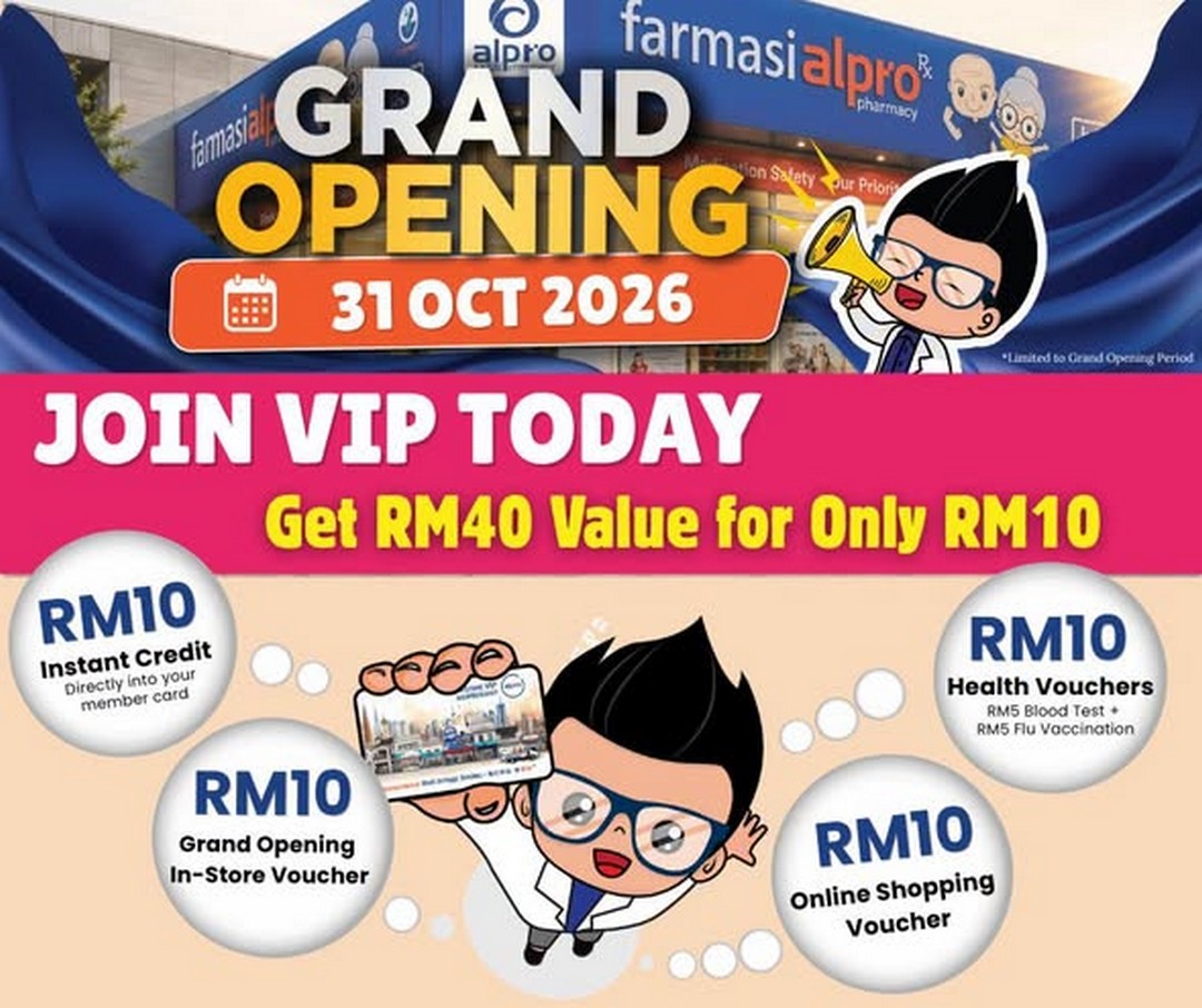 Alpro-Pharmacy-Mersing-Grand-Opening-Promotion-3 31 October 2026: Alpro Pharmacy Mersing Grand Opening Promotion with Free Health Screenings, Shopping Rewards and Exclusive Gifts at Bandar Tepian Sungai, Johor