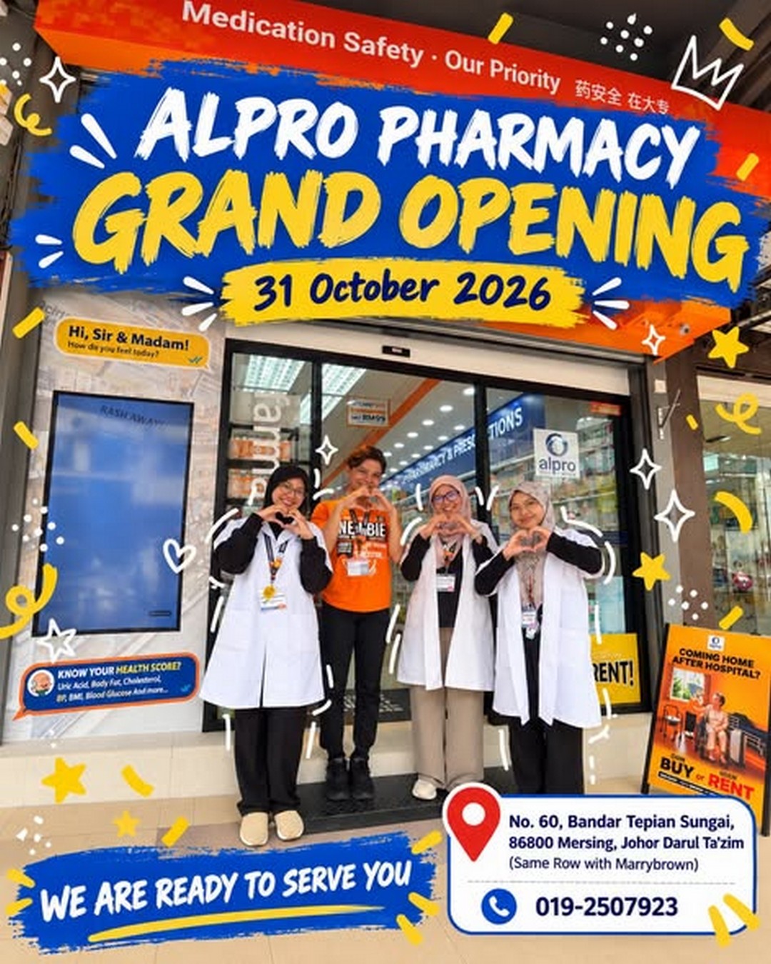 Alpro-Pharmacy-Mersing-Grand-Opening-Promotion 31 October 2026: Alpro Pharmacy Mersing Grand Opening Promotion with Free Health Screenings, Shopping Rewards and Exclusive Gifts at Bandar Tepian Sungai, Johor