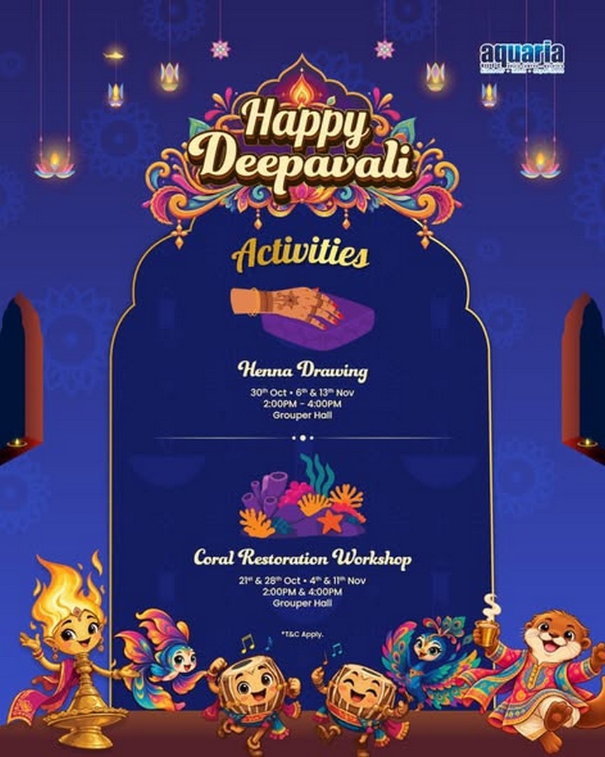 Aquaria-KLCC-Deepavali-Promotion-Celebrate-Deepavali-with-Marine 15 October–14 November 2026: Aquaria KLCC Deepavali Promotion: Celebrate Deepavali with Marine Encounters, Creative Workshops and Family Activities in Kuala Lumpur