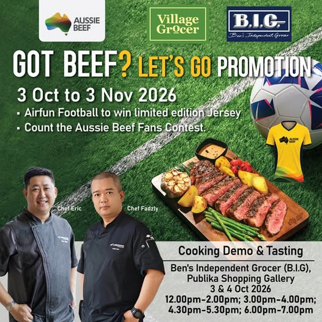 Aussie-Beef-Lamb-Malaysia-Beef-Lamb-Cooking-Demo 3-4 October 2026: Aussie Beef & Lamb Malaysia: Beef & Lamb Cooking Demo, Tasting and Football Promotion at B.I.G. Publika