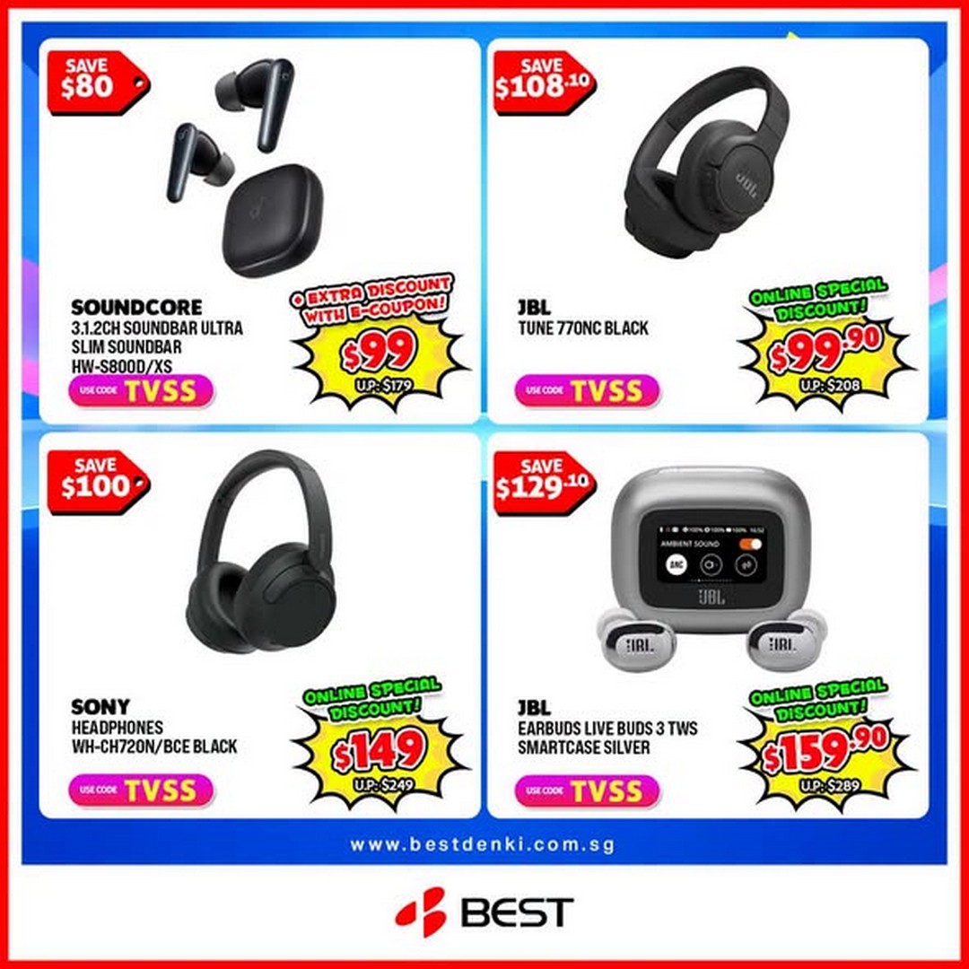 BEST-Denki-Singapore-10.10-Online-Exclusive-TV-and-Audio-Promotion-3 10 October 2026: BEST Denki Singapore: 10.10 Online Exclusive TV and Audio Promotion – Get Up to $350 Off with Code TVSS and Free Delivery on Orders $200 and Above