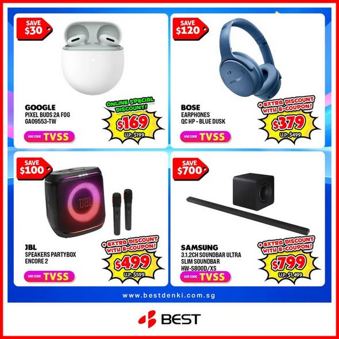 BEST-Denki-Singapore-10.10-Online-Exclusive-TV-and-Audio-Promotion-4 10 October 2026: BEST Denki Singapore: 10.10 Online Exclusive TV and Audio Promotion – Get Up to $350 Off with Code TVSS and Free Delivery on Orders $200 and Above