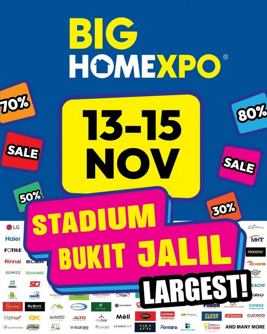 BIG-HOME-Expo-3-Day-Home-Sale-Promotion-with-Up-to-80-Off 13-15 November 2026: BIG HOME Expo: 3-Day Home Sale Promotion with Up to 80% Off, Free Gifts & Cash Vouchers at Stadium Bukit Jalil