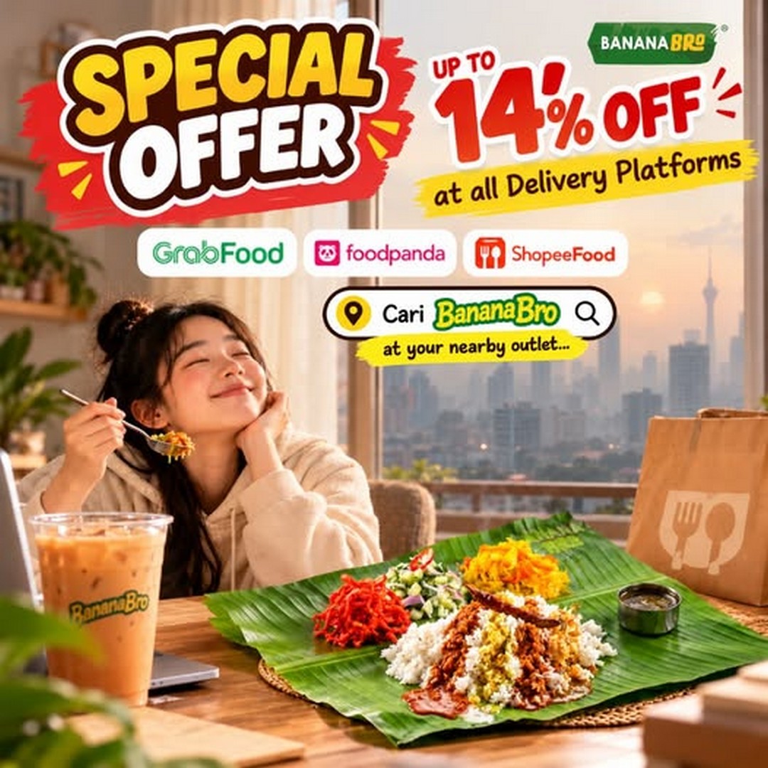 BananaBro-Up-to-14-Off-Banana-Leaf-Rice-Delivery-Promotion 9 October 2026 onwards: BananaBro: Up to 14% Off Banana Leaf Rice Delivery Promotion During Hazy Weather – Order via GrabFood, foodpanda and ShopeeFood