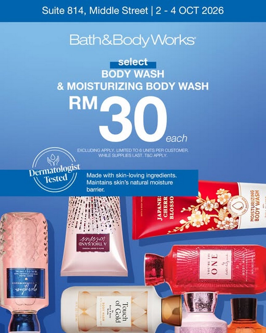 Bath-Body-Works-Special-Sale-With-Selected-Items-at-RM30 2-4 October 2026: Bath & Body Works: Special Sale With Selected Items at RM30 at Genting Highlands Premium Outlets