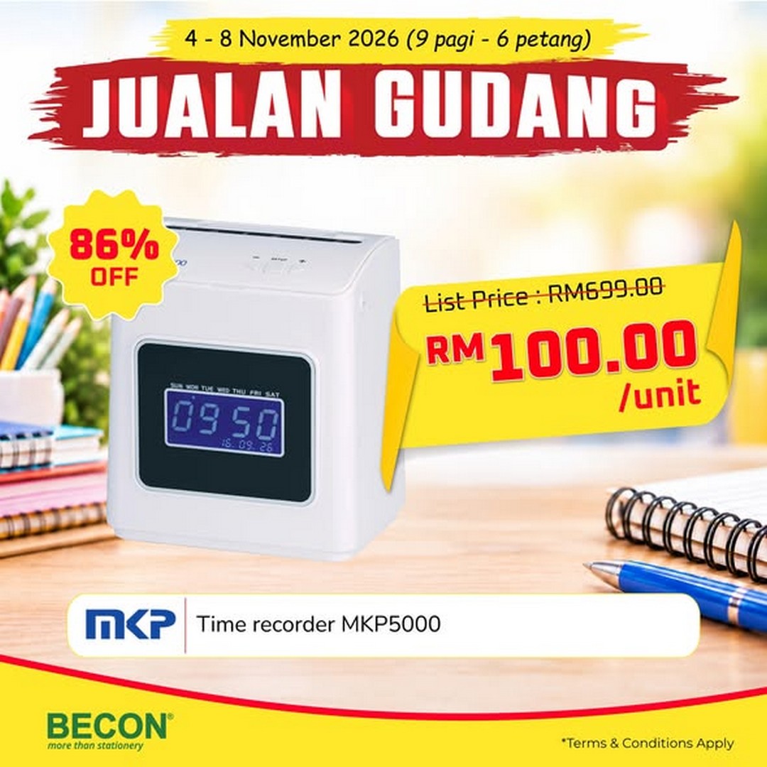 Becon-Stationery-Warehouse-Sale-–-RM20-Laminator-Deals-3 4–8 November 2026: Becon Stationery Warehouse Sale – RM20 Laminator Deals at Becon Warehouse Glenmarie