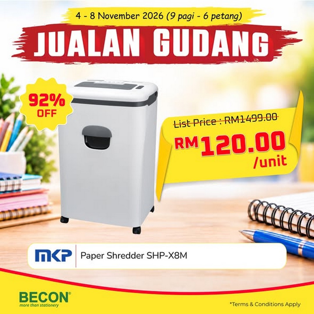 Becon-Stationery-Warehouse-Sale-–-RM20-Laminator-Deals-4 4–8 November 2026: Becon Stationery Warehouse Sale – RM20 Laminator Deals at Becon Warehouse Glenmarie