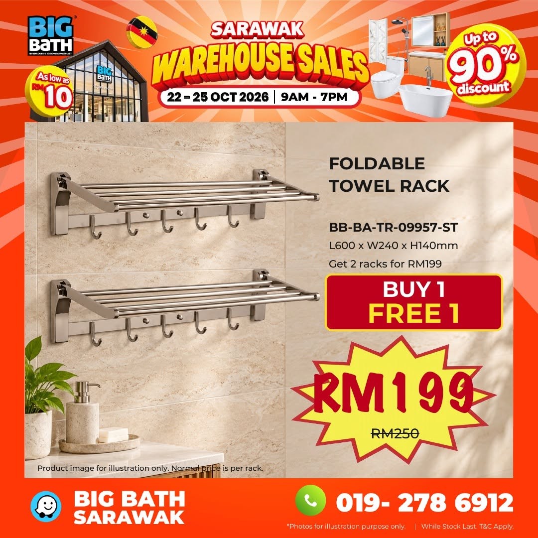 BigBath-Sarawak-Warehouse-Sale-–-Up-to-90-OFF-Bathroom-10 22–25 October 2026: BigBath Sarawak Warehouse Sale – Up to 90% OFF Bathroom, Kitchen and Home Appliances in Kuching