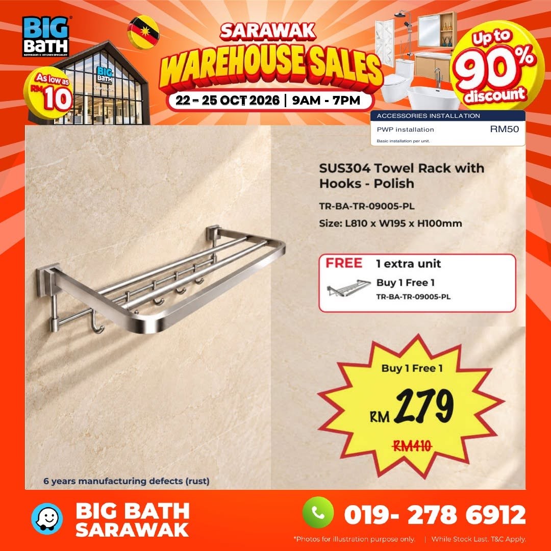 BigBath-Sarawak-Warehouse-Sale-–-Up-to-90-OFF-Bathroom-11 22–25 October 2026: BigBath Sarawak Warehouse Sale – Up to 90% OFF Bathroom, Kitchen and Home Appliances in Kuching