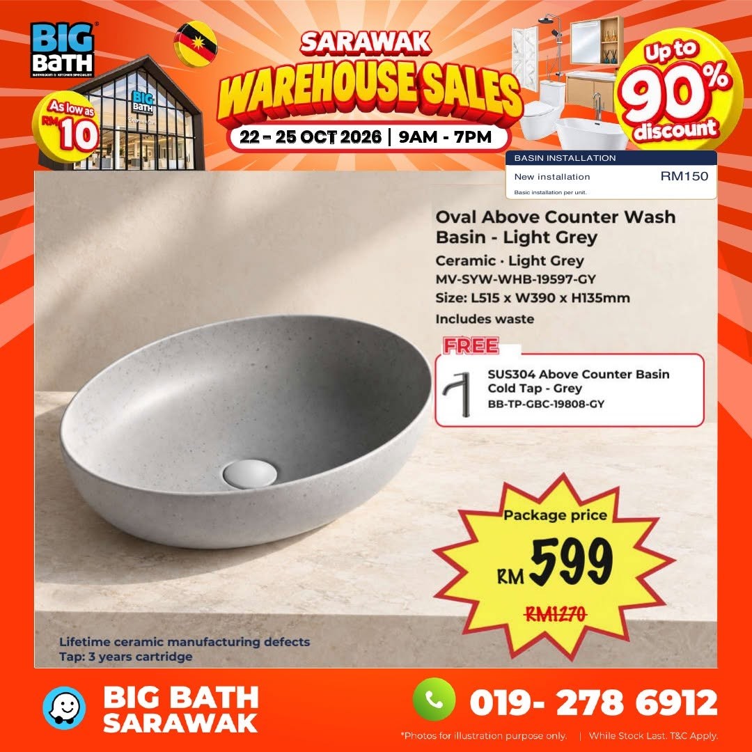 BigBath-Sarawak-Warehouse-Sale-–-Up-to-90-OFF-Bathroom-16 22–25 October 2026: BigBath Sarawak Warehouse Sale – Up to 90% OFF Bathroom, Kitchen and Home Appliances in Kuching