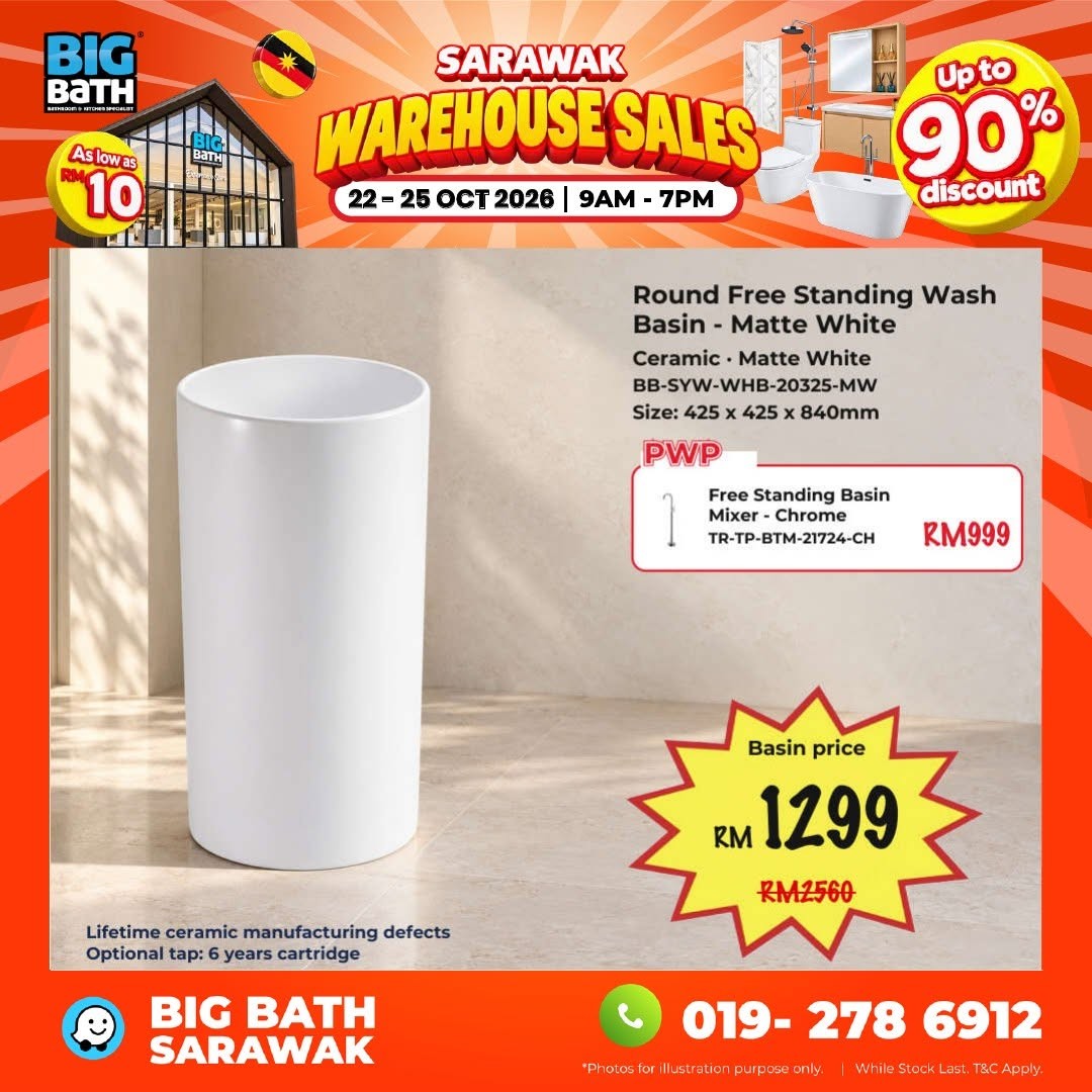 BigBath-Sarawak-Warehouse-Sale-–-Up-to-90-OFF-Bathroom-17 22–25 October 2026: BigBath Sarawak Warehouse Sale – Up to 90% OFF Bathroom, Kitchen and Home Appliances in Kuching