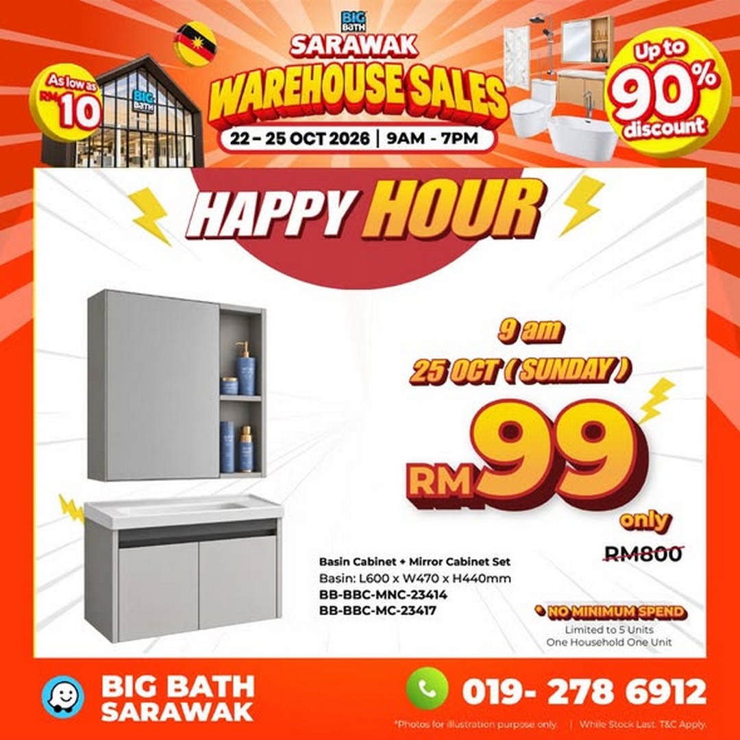 BigBath-Sarawak-Warehouse-Sale-–-Up-to-90-OFF-Bathroom-2 22–25 October 2026: BigBath Sarawak Warehouse Sale – Up to 90% OFF Bathroom, Kitchen and Home Appliances in Kuching