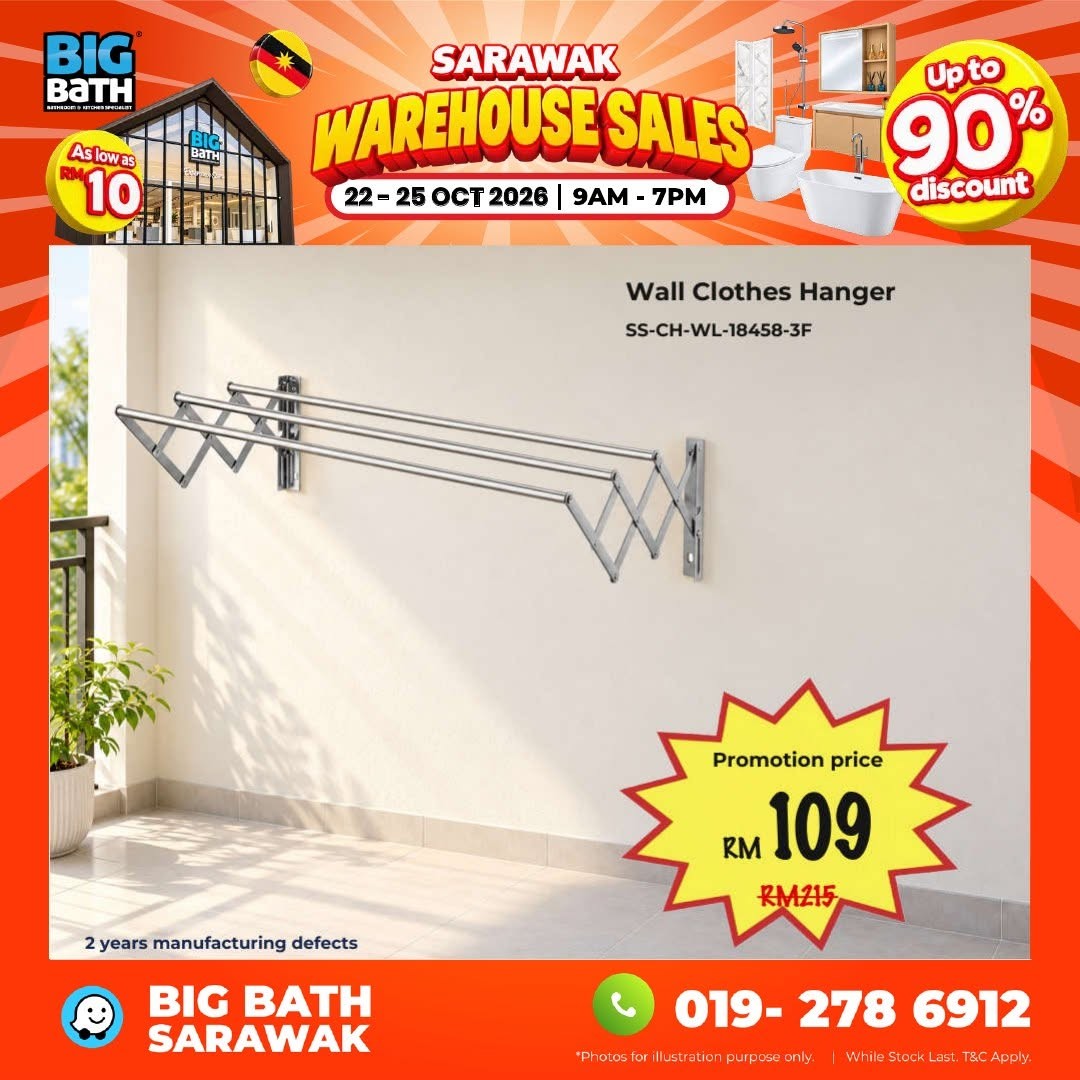 BigBath-Sarawak-Warehouse-Sale-–-Up-to-90-OFF-Bathroom-22 22–25 October 2026: BigBath Sarawak Warehouse Sale – Up to 90% OFF Bathroom, Kitchen and Home Appliances in Kuching
