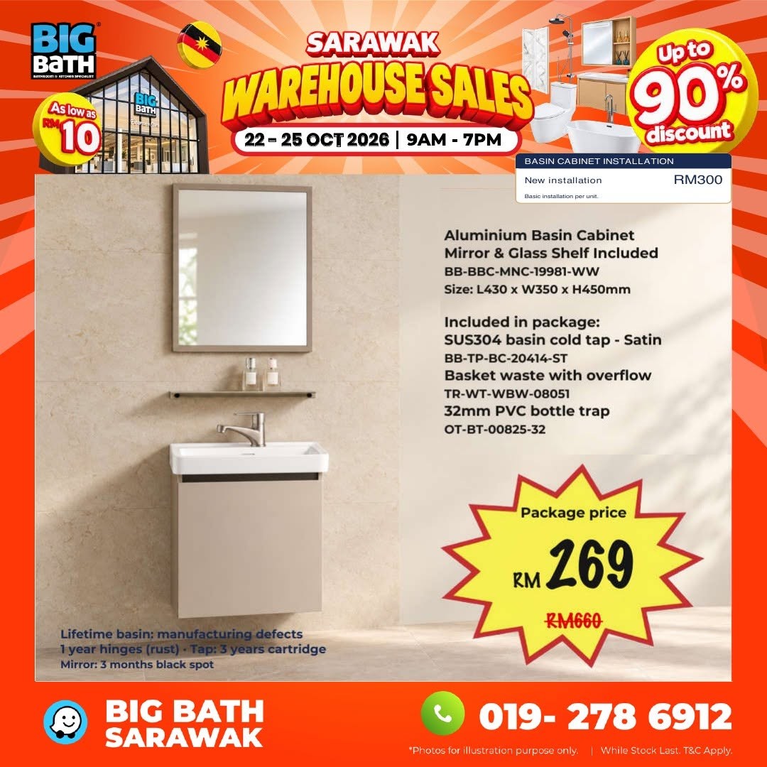 BigBath-Sarawak-Warehouse-Sale-–-Up-to-90-OFF-Bathroom-6 22–25 October 2026: BigBath Sarawak Warehouse Sale – Up to 90% OFF Bathroom, Kitchen and Home Appliances in Kuching