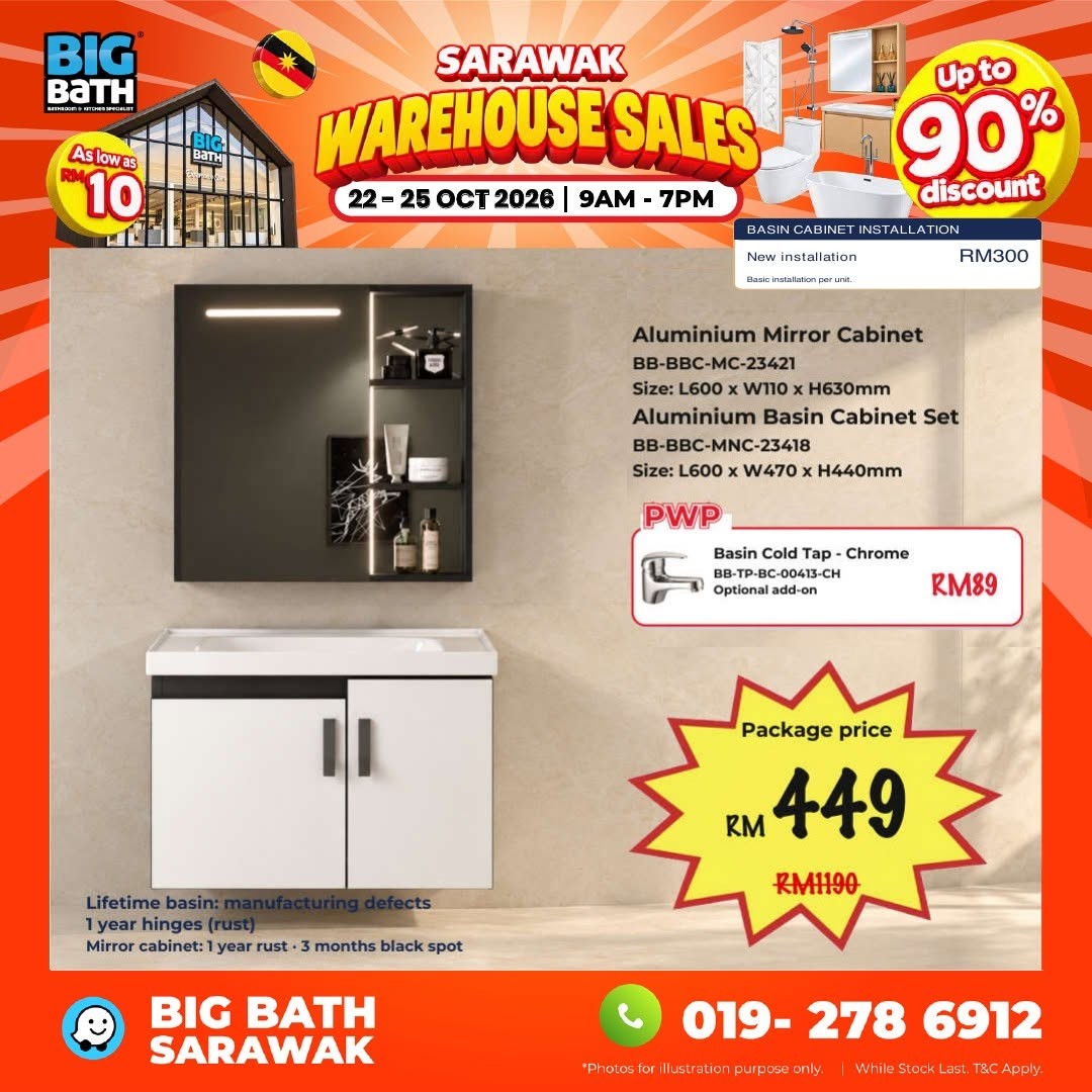 BigBath-Sarawak-Warehouse-Sale-–-Up-to-90-OFF-Bathroom-7 22–25 October 2026: BigBath Sarawak Warehouse Sale – Up to 90% OFF Bathroom, Kitchen and Home Appliances in Kuching