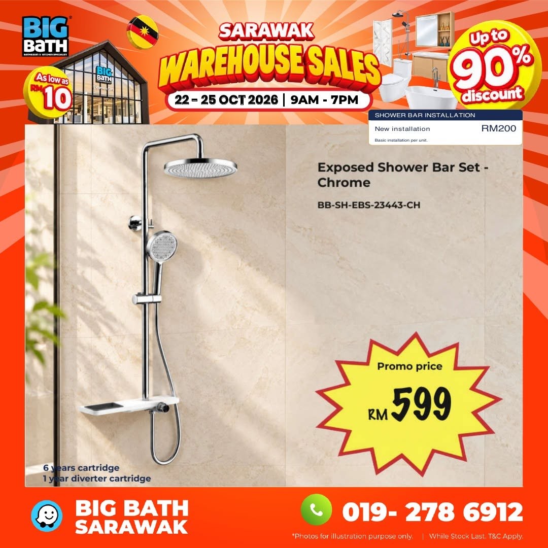 BigBath-Sarawak-Warehouse-Sale-–-Up-to-90-OFF-Bathroom-8 22–25 October 2026: BigBath Sarawak Warehouse Sale – Up to 90% OFF Bathroom, Kitchen and Home Appliances in Kuching