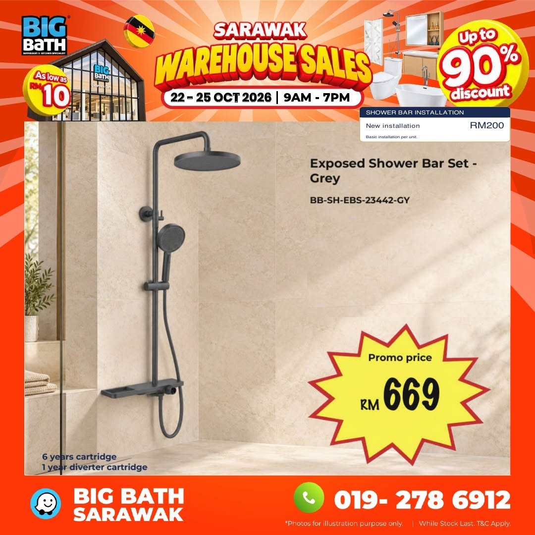BigBath-Sarawak-Warehouse-Sale-–-Up-to-90-OFF-Bathroom-9 22–25 October 2026: BigBath Sarawak Warehouse Sale – Up to 90% OFF Bathroom, Kitchen and Home Appliances in Kuching