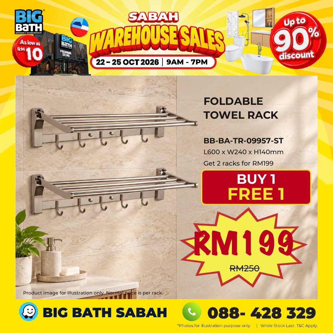 BigBath-Sdn-Bhd-BigBath-Sabah-Warehouse-Sale-10 22-25 October 2026: BigBath Sdn Bhd: BigBath Sabah Warehouse Sale with Up to 90% Off Bathroom and Kitchen Products, Toilets from RM99, Kitchen Sinks from RM99 and More in Kota Kinabalu