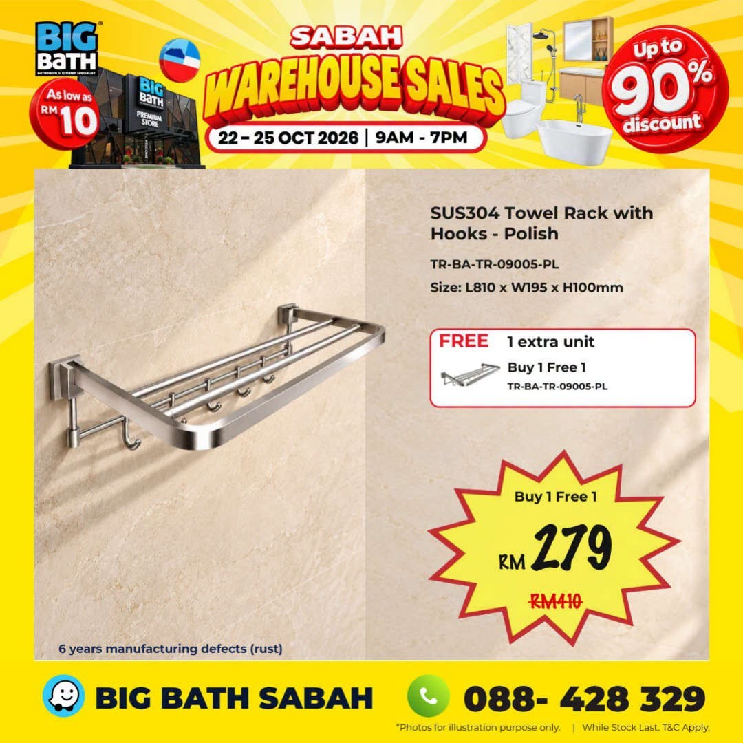 BigBath-Sdn-Bhd-BigBath-Sabah-Warehouse-Sale-11 22-25 October 2026: BigBath Sdn Bhd: BigBath Sabah Warehouse Sale with Up to 90% Off Bathroom and Kitchen Products, Toilets from RM99, Kitchen Sinks from RM99 and More in Kota Kinabalu