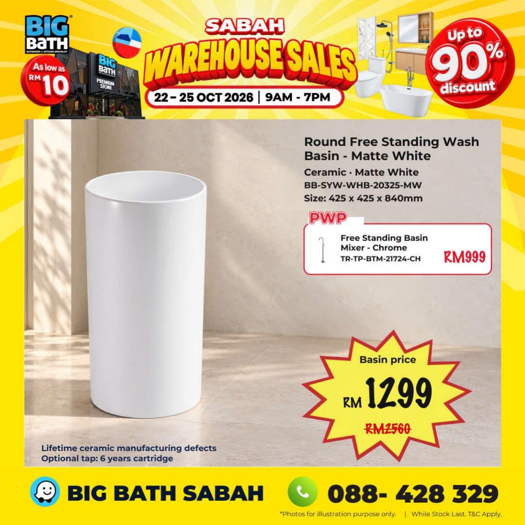 BigBath-Sdn-Bhd-BigBath-Sabah-Warehouse-Sale-16 22-25 October 2026: BigBath Sdn Bhd: BigBath Sabah Warehouse Sale with Up to 90% Off Bathroom and Kitchen Products, Toilets from RM99, Kitchen Sinks from RM99 and More in Kota Kinabalu