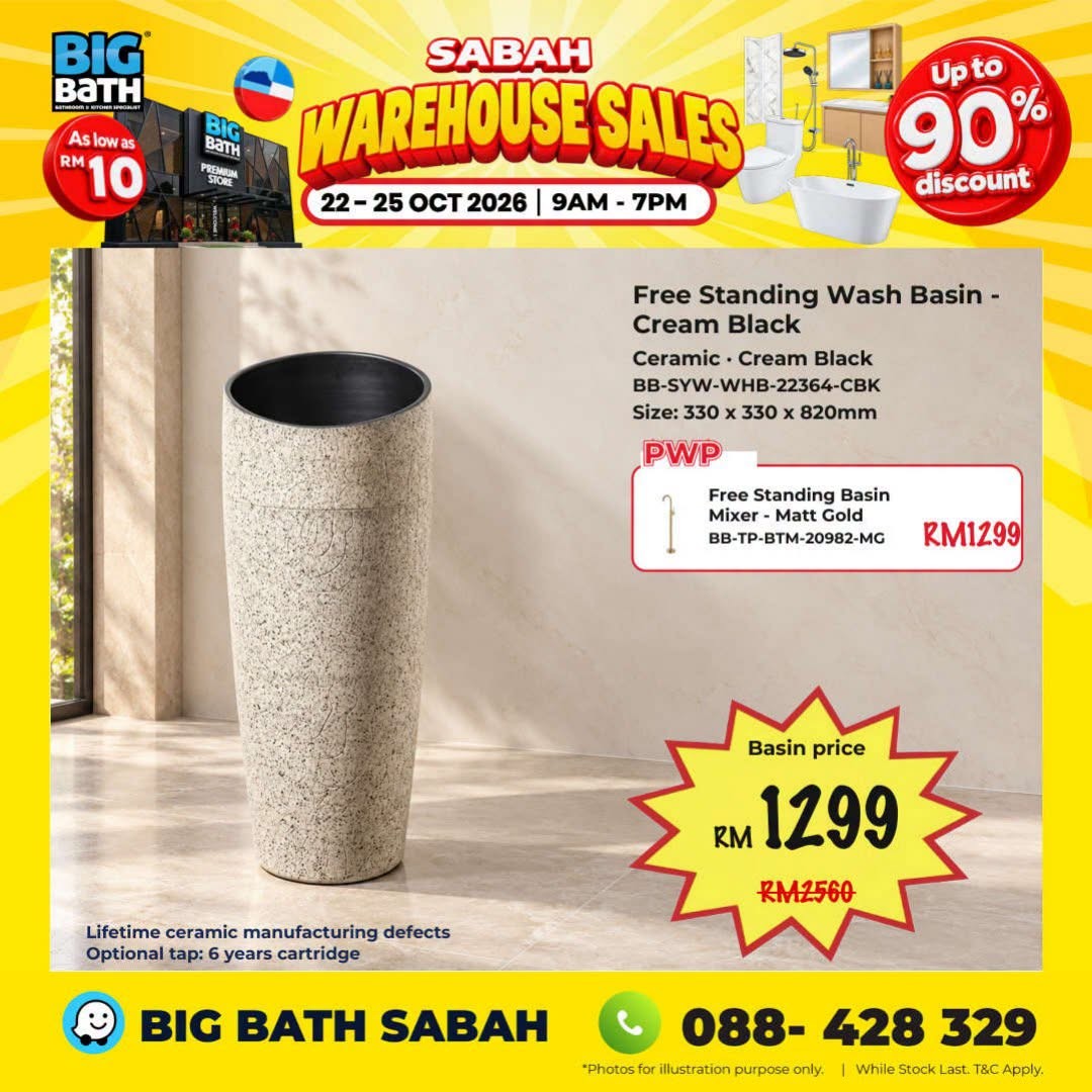 BigBath-Sdn-Bhd-BigBath-Sabah-Warehouse-Sale-17 22-25 October 2026: BigBath Sdn Bhd: BigBath Sabah Warehouse Sale with Up to 90% Off Bathroom and Kitchen Products, Toilets from RM99, Kitchen Sinks from RM99 and More in Kota Kinabalu