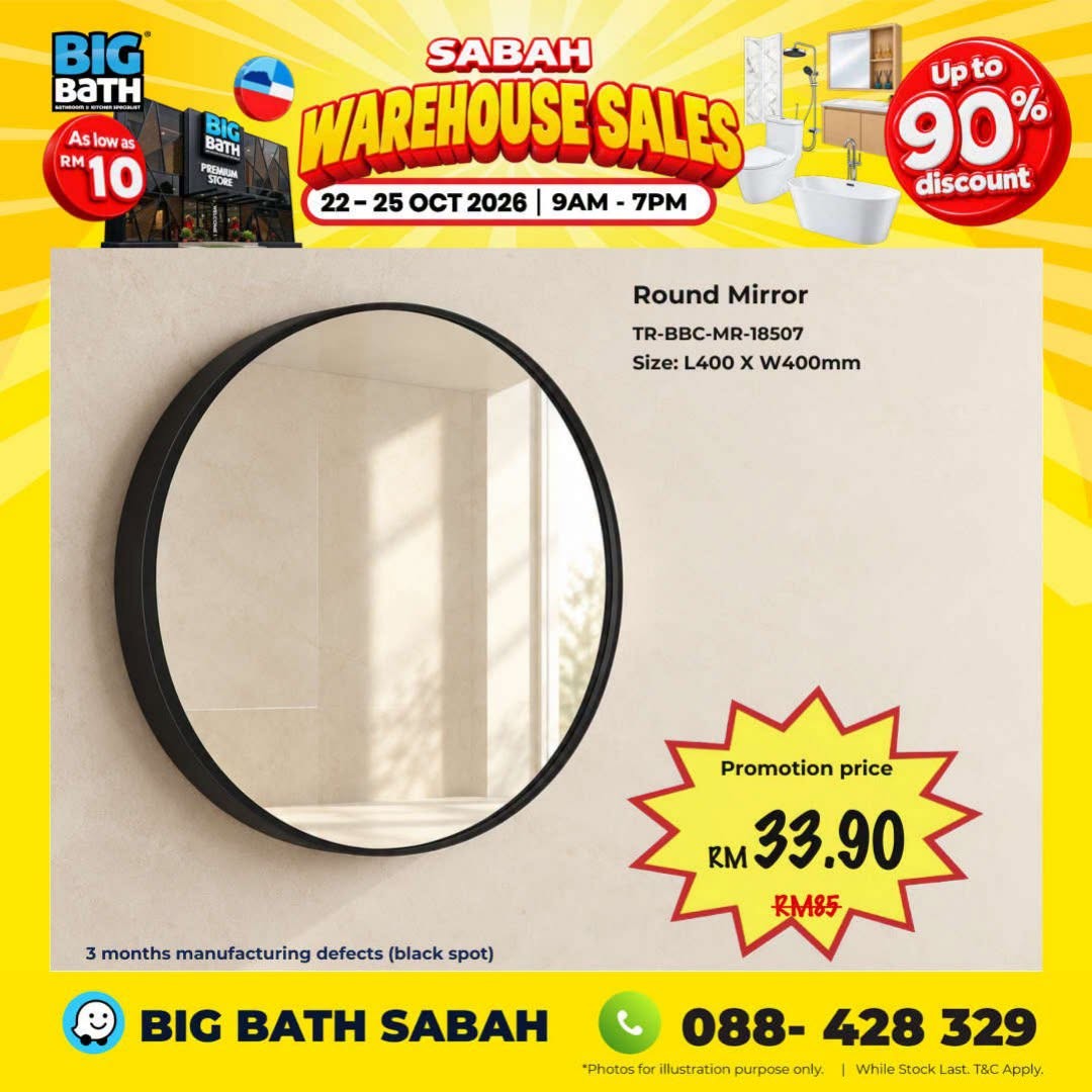 BigBath-Sdn-Bhd-BigBath-Sabah-Warehouse-Sale-19 22-25 October 2026: BigBath Sdn Bhd: BigBath Sabah Warehouse Sale with Up to 90% Off Bathroom and Kitchen Products, Toilets from RM99, Kitchen Sinks from RM99 and More in Kota Kinabalu