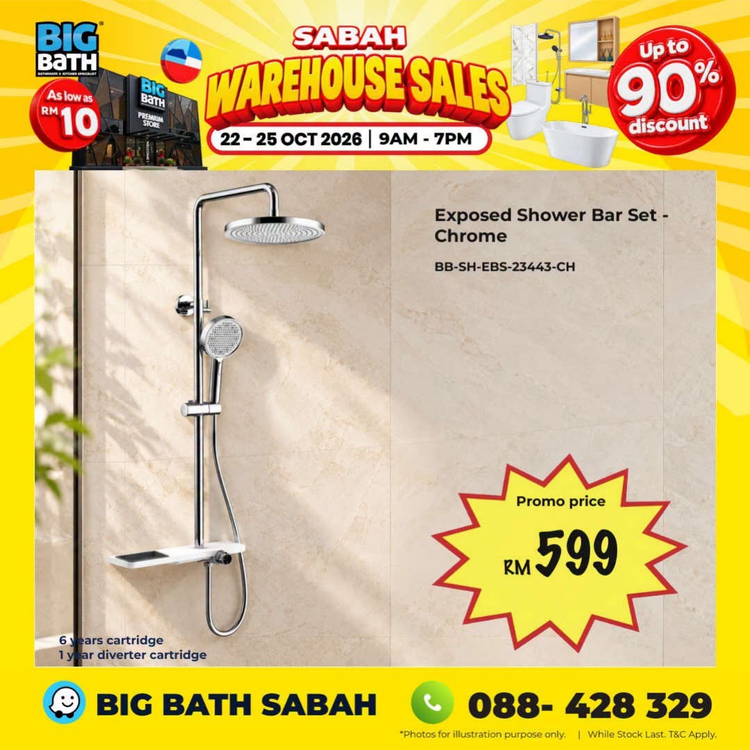 BigBath-Sdn-Bhd-BigBath-Sabah-Warehouse-Sale-8 22-25 October 2026: BigBath Sdn Bhd: BigBath Sabah Warehouse Sale with Up to 90% Off Bathroom and Kitchen Products, Toilets from RM99, Kitchen Sinks from RM99 and More in Kota Kinabalu