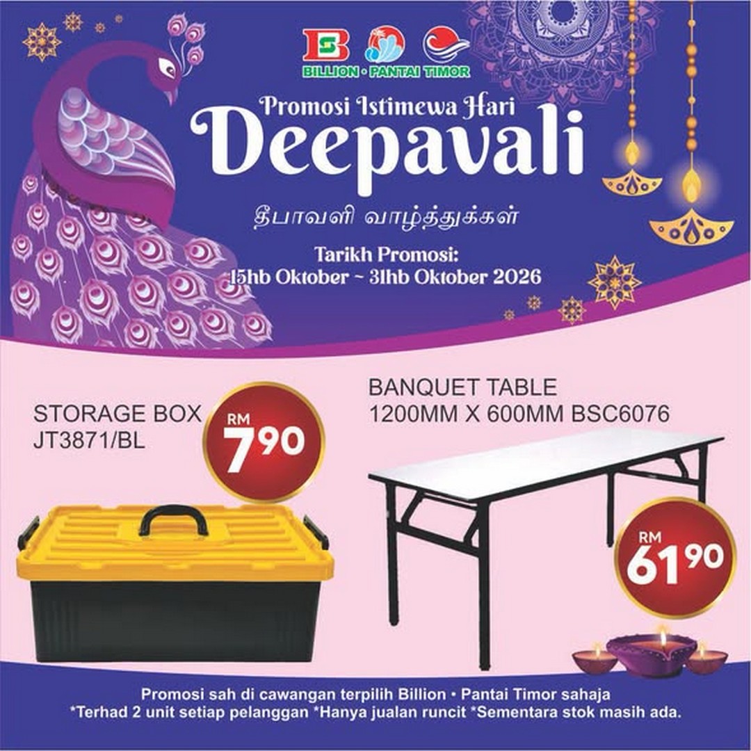 Billion-Group-Malaysia-Affordable-Banquet-Table-Promotion-1 15-31 October 2026: Billion Group Malaysia: Affordable Banquet Table Promotion at Only RM61.90 for Everyday Dining and Deepavali Celebrations
