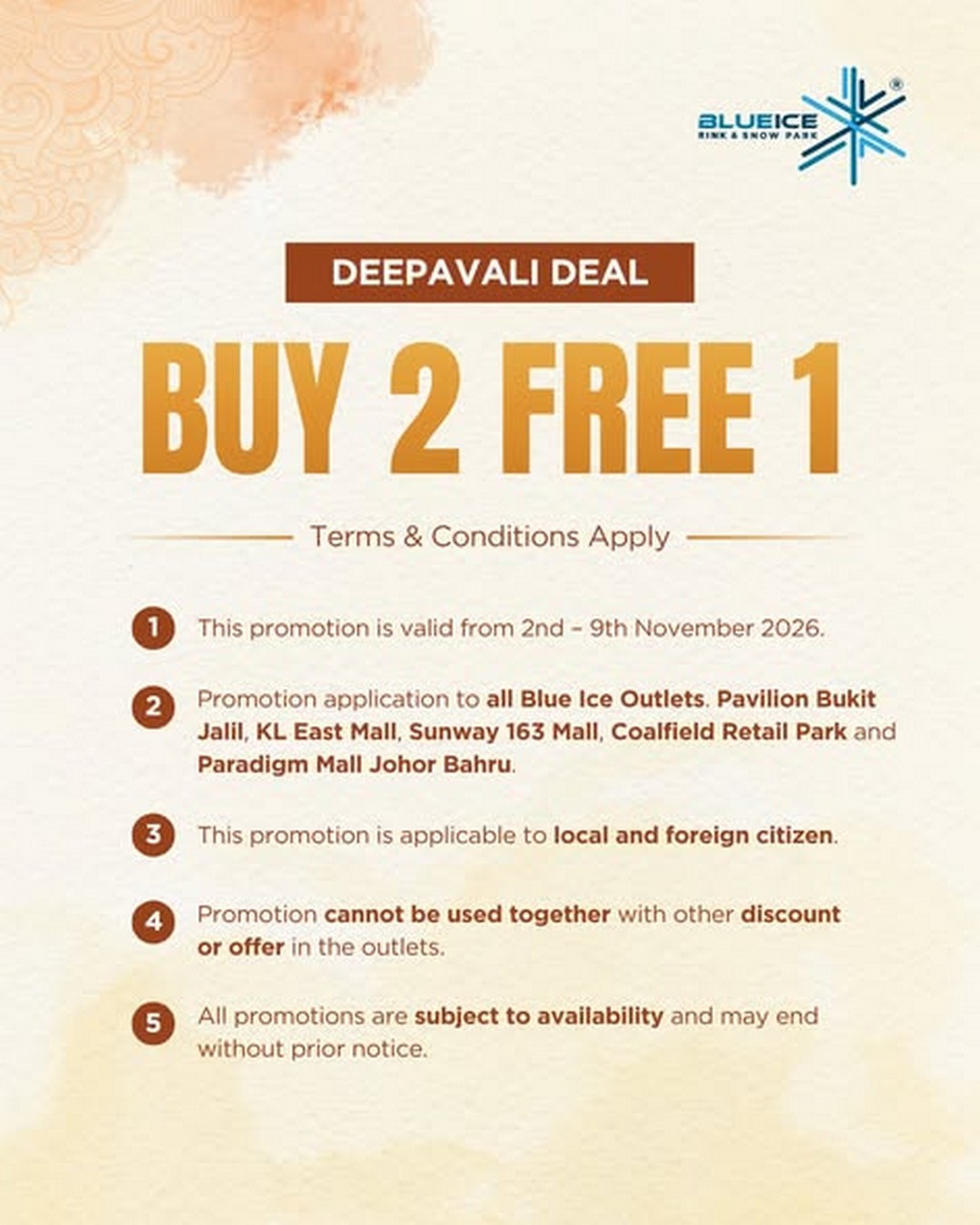 Blue-Ice-Skating-Rink-Buy-2-Free-1-Promotion-1 2-9 November 2026: Blue Ice Skating Rink Buy 2 Free 1 Promotion – Celebrate Deepavali with Friends and Enjoy More Affordable Ice Skating at All Outlets!