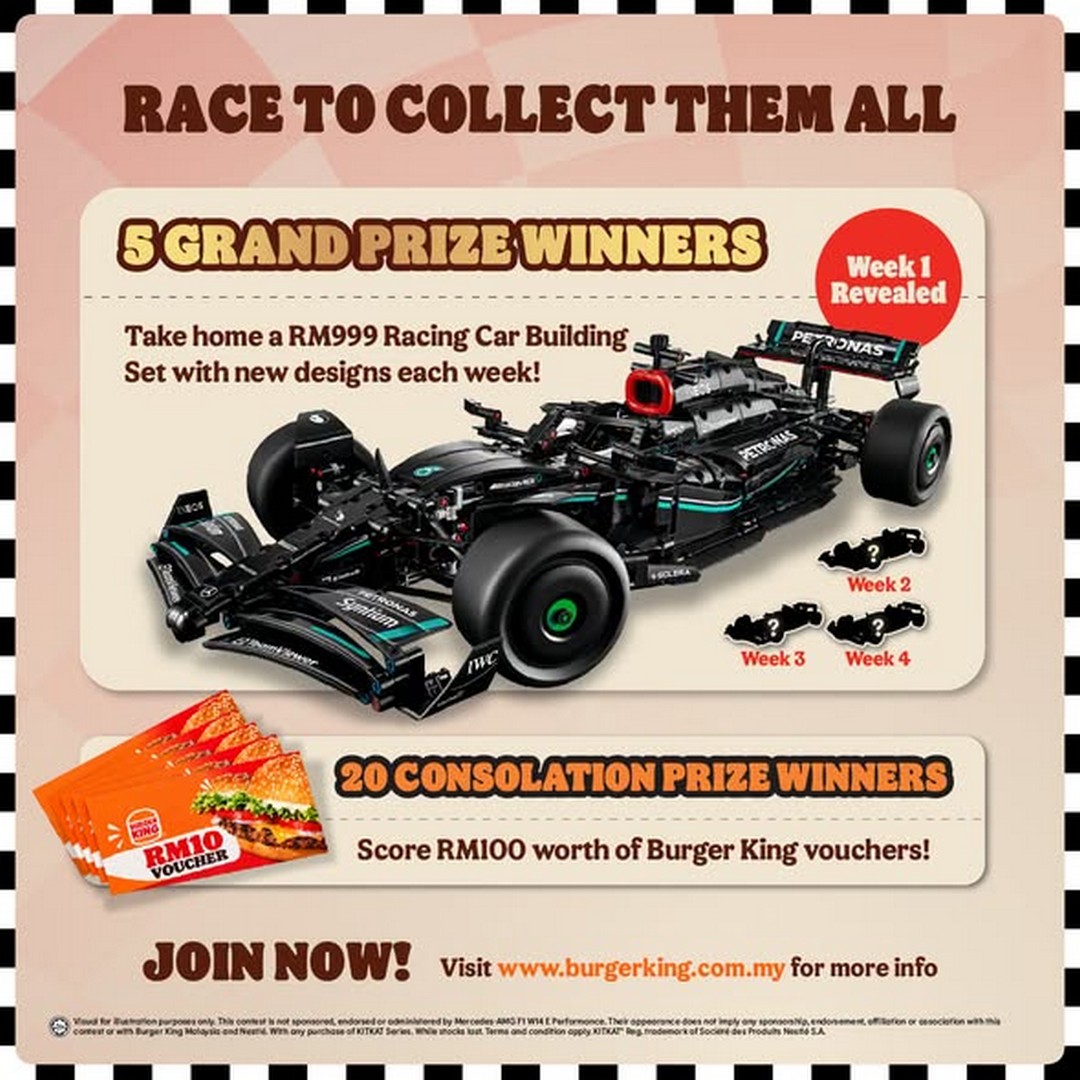 Burger-King-Malaysia-KITKAT-Series-Racing-Car-Building-Set-Promotion-2 1-31 October 2026: Burger King Malaysia: KITKAT Series Racing Car Building Set Promotion – Stand a Chance to Win an RM999 Racing Car Building Set and RM100 BK Vouchers