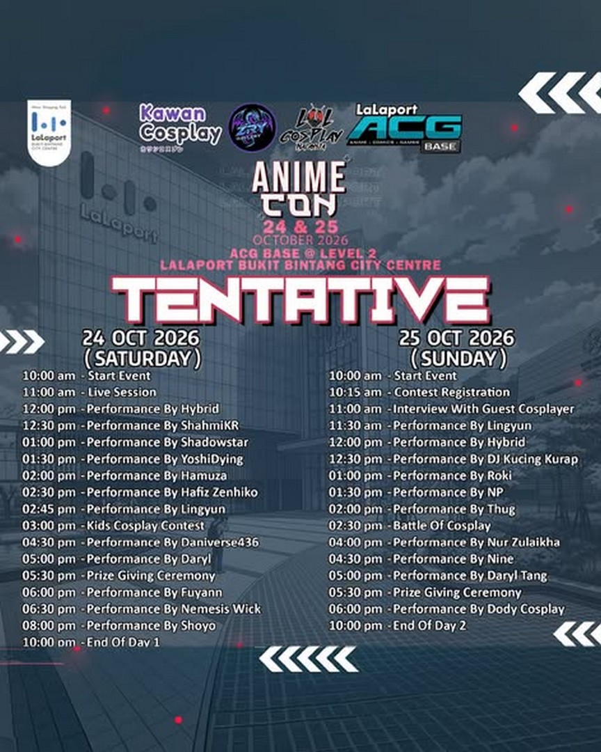 CG-BASE-LaLaport-BBCC-Anime-Convention-Weekend-1 24–25 October 2026: ACG BASE LaLaport BBCC Anime Convention Weekend – Free Entry Anime, Cosplay, Performances and ACG Community Event from 10AM to 10PM