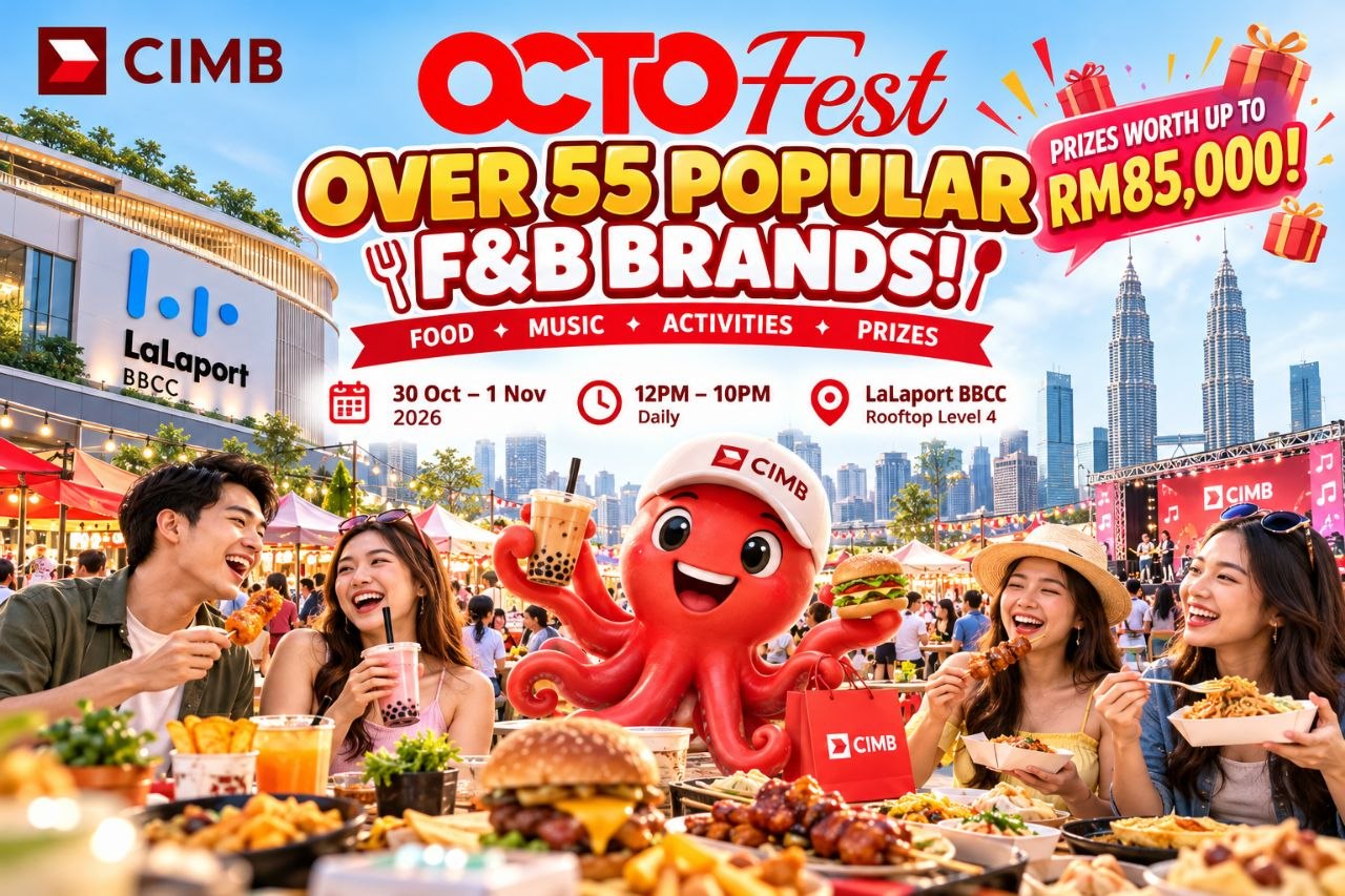 CIMB-OCTOFest-KL-2026-Promotion-–-Over-55-FB-Brands 30 October–1 November 2026: CIMB OCTOFest KL 2026 Promotion – Over 55 F&B Brands, Live Music, Meerqeen’s HIIT Session and Prizes Worth RM85,000 at LaLaport BBCC