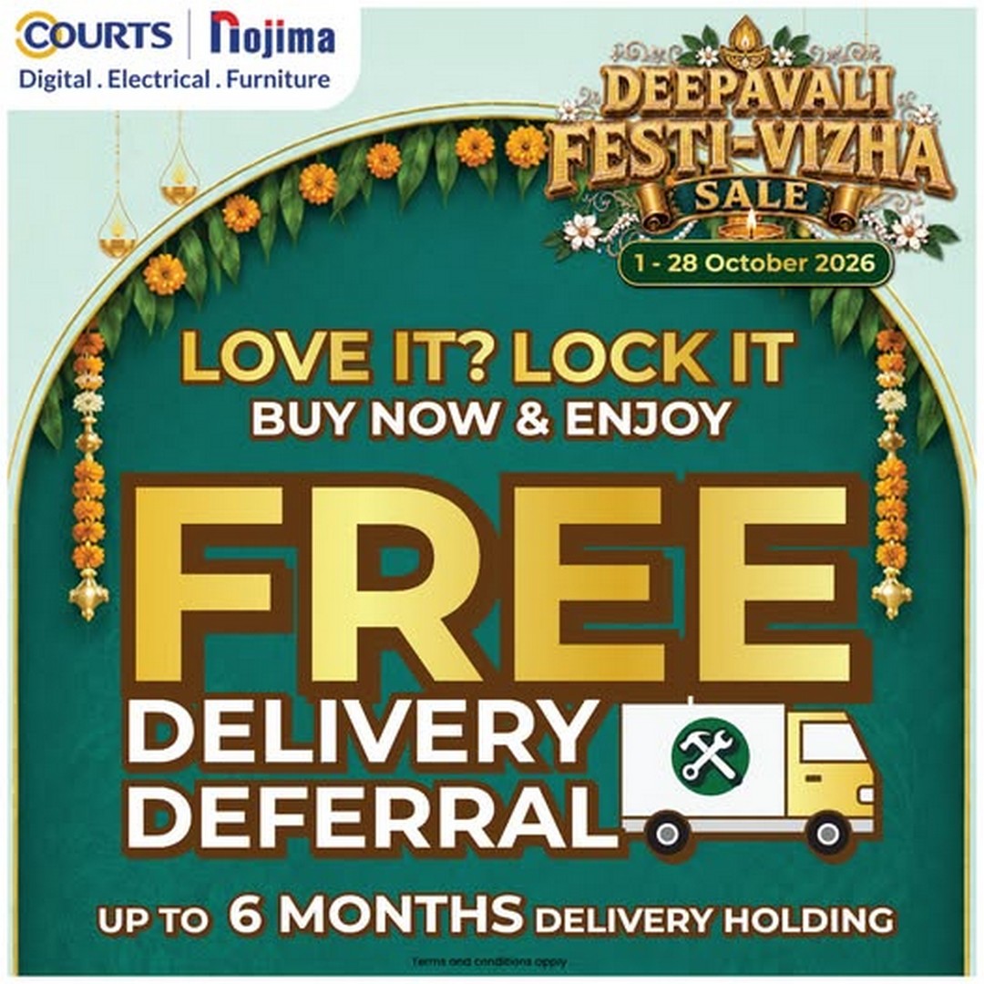 COURTS-Malaysia-Love-It-Lock-It-Free-Delivery-Deferment 1-28 October 2026: COURTS Malaysia: Love It, Lock It! Free Delivery Deferment for Up to 6 Months and Instalments of Up to 60 Months with COURTS EZ Payment Plan