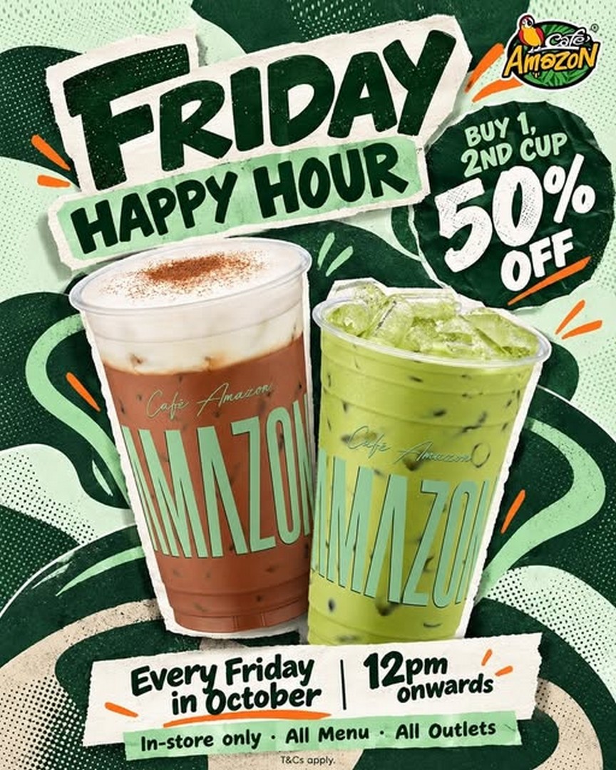 Cafe-Amazon-Malaysia-Buy-1-Get-the-2nd-Cup-50-Off 9-30 October 2026: Café Amazon Malaysia: Buy 1, Get the 2nd Cup 50% Off Every Friday from 12PM Onwards at All Outlets – October Coffee Promotion
