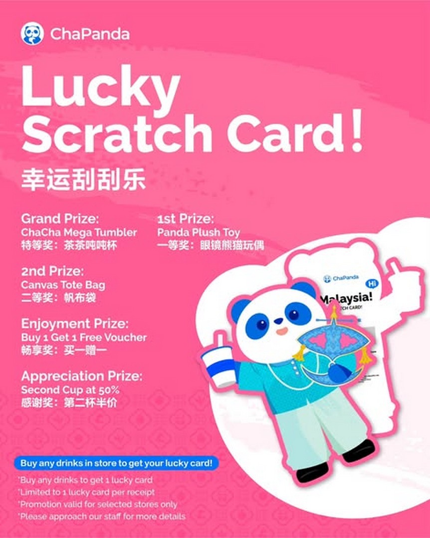 ChaPanda-Malaysia-Grand-Opening-Promotion-at-Bandar-Utama-2 16-19 October 2026: ChaPanda Malaysia: Grand Opening Promotion at Bandar Utama with Buy 1 Get 1 Free Drinks, Free ChaCha Fridge Magnet and Lucky Scratch Card Prizes