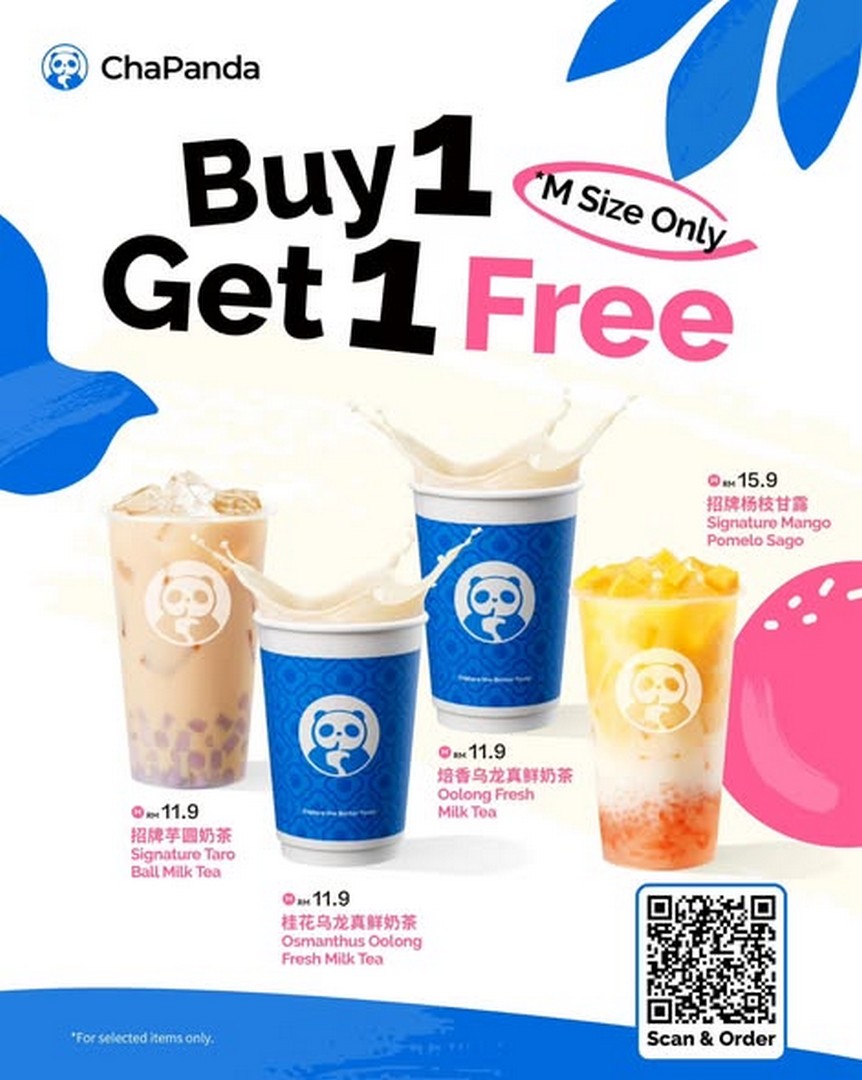 ChaPanda-Malaysia-Grand-Opening-Promotion-at-Bandar-Utama 16-19 October 2026: ChaPanda Malaysia: Grand Opening Promotion at Bandar Utama with Buy 1 Get 1 Free Drinks, Free ChaCha Fridge Magnet and Lucky Scratch Card Prizes