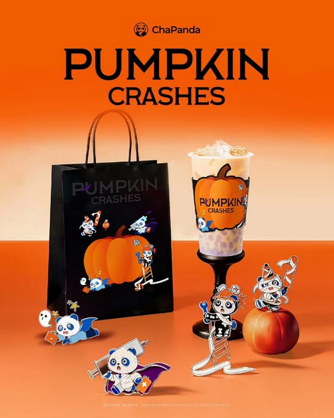 ChaPanda-Malaysia-Halloween-ChaCha-Promotion 23 October-1 November 2026: ChaPanda Malaysia Halloween ChaCha Promotion – Get a Limited-Edition Pumpkin Adventure Fridge Magnet with Any 2 Large Drinks