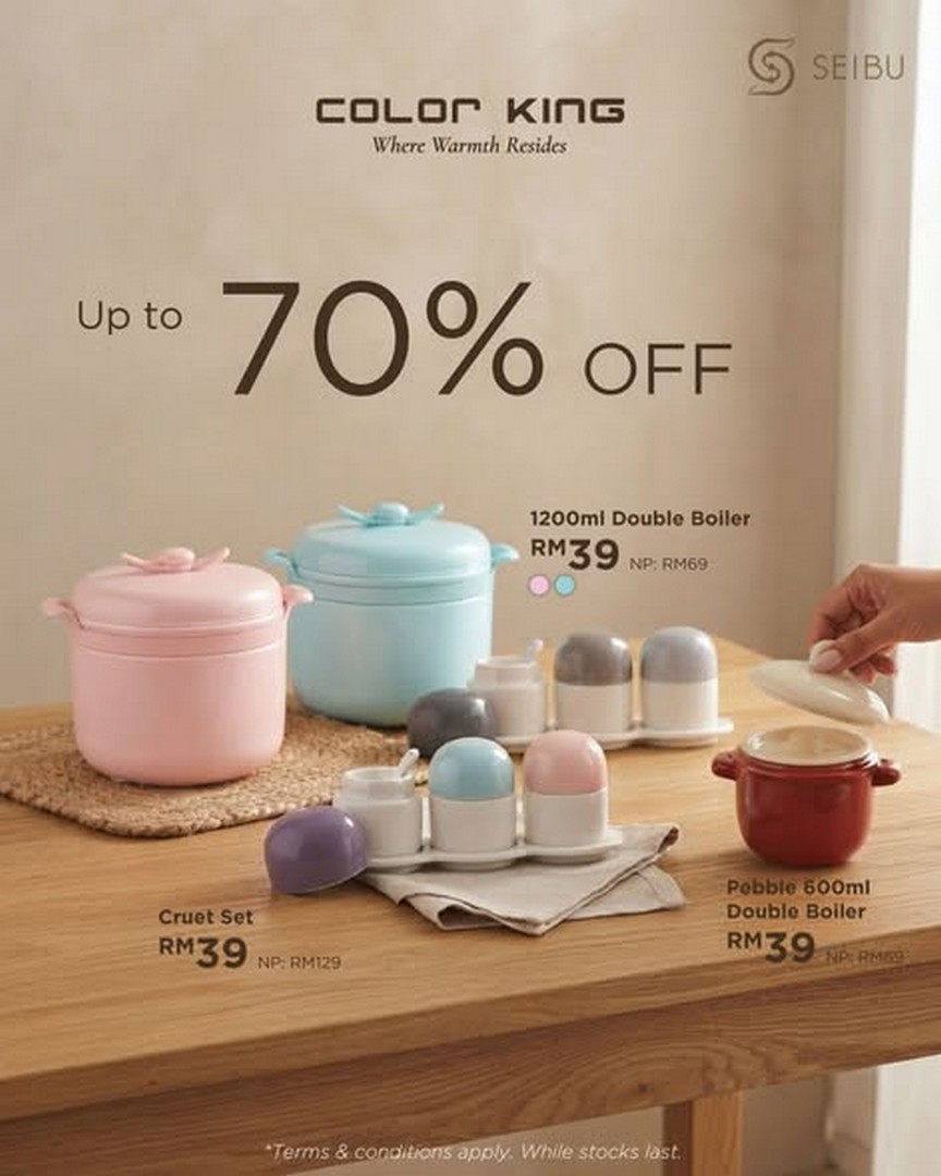 Color-King-7th-Anniversary-Sale-at-SEIBU-The-Exchange-TRX-1 16–28 October 2026: Color King 7th Anniversary Sale at SEIBU The Exchange TRX – Up to 70% Off Selected Kitchen Items and a Chance to Win RM800 Cash