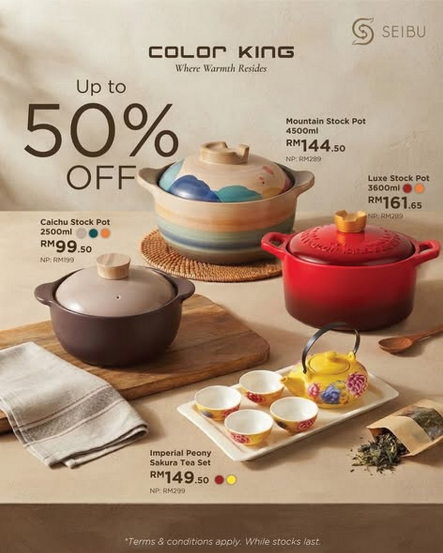 Color-King-7th-Anniversary-Sale-at-SEIBU-The-Exchange-TRX-3 16–28 October 2026: Color King 7th Anniversary Sale at SEIBU The Exchange TRX – Up to 70% Off Selected Kitchen Items and a Chance to Win RM800 Cash