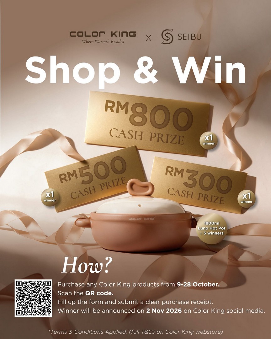 Color-King-7th-Anniversary-Sale-at-SEIBU-The-Exchange-TRX-7 16–28 October 2026: Color King 7th Anniversary Sale at SEIBU The Exchange TRX – Up to 70% Off Selected Kitchen Items and a Chance to Win RM800 Cash